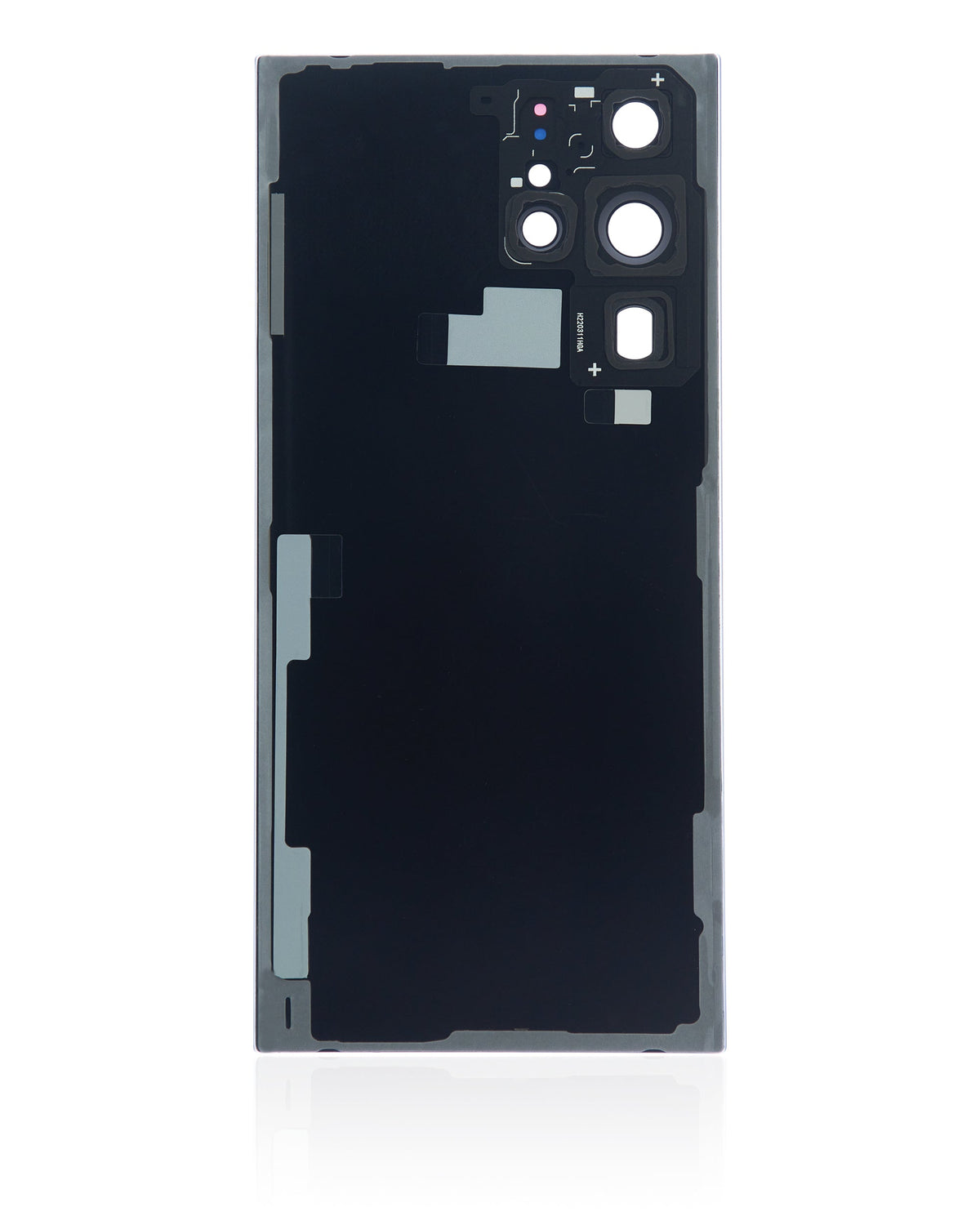 Back Cover Glass With Camera Lens Compatible For Samsung Galaxy S22 Ultra 5G Replacement (No Logo) (Vemake) (Graphite)