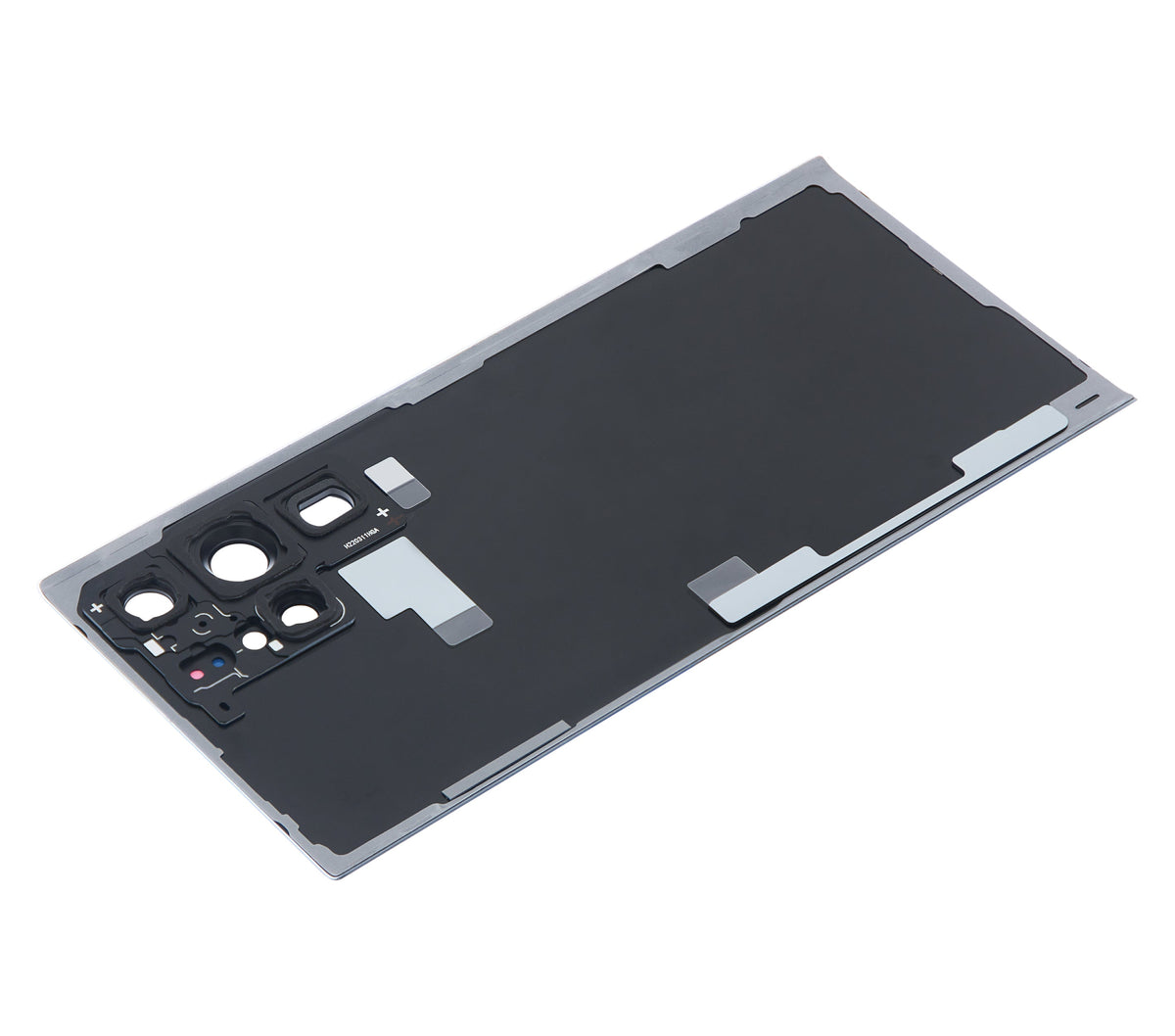 Back Cover Glass With Camera Lens Compatible For Samsung Galaxy S22 Ultra 5G Replacement (No Logo) (Vemake) (Graphite)