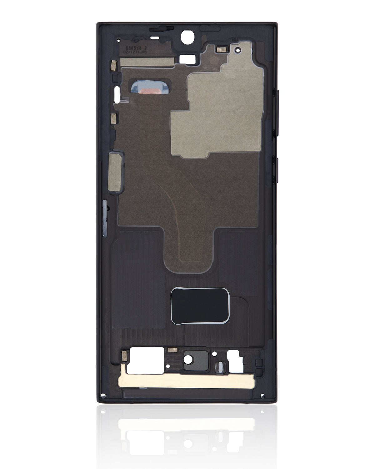 Mid-Frame Housing Compatible For Samsung Galaxy S22 Ultra 5G Replacement (US & International Version) (Phantom Black)