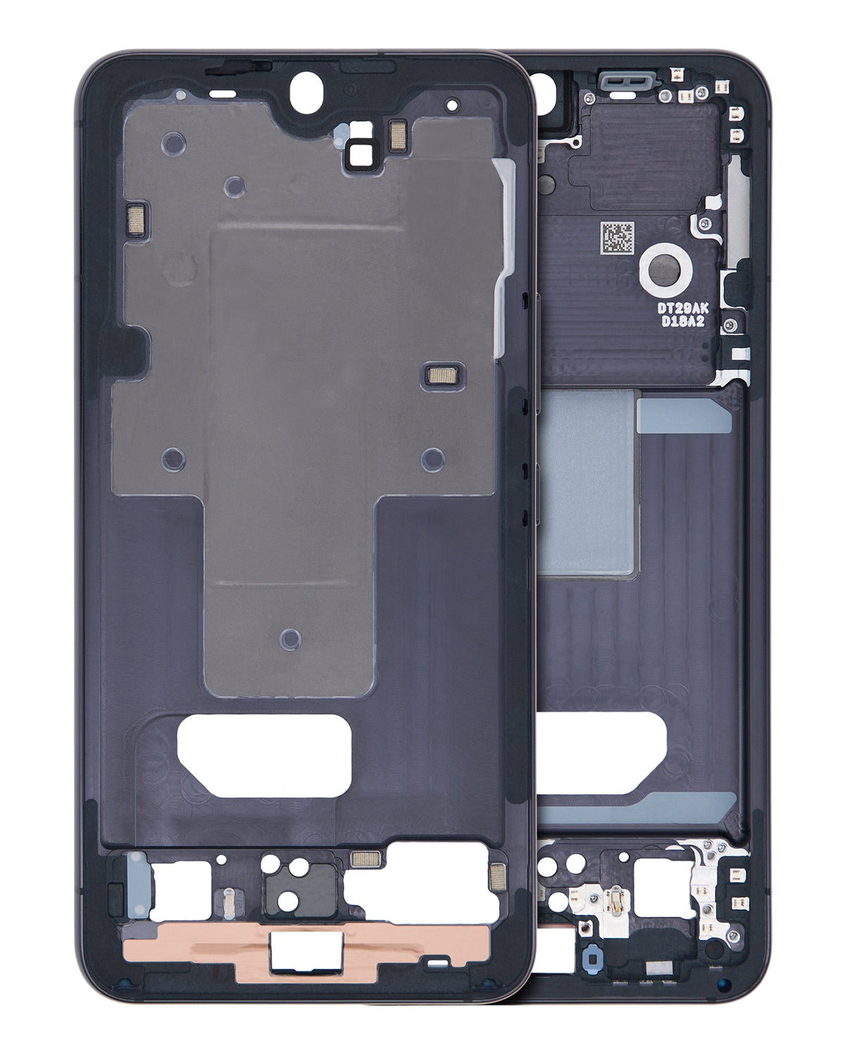 Replacement Mid-Frame Housing Compatible For Samsung Galaxy S22 5G (US & International Version) (Phantom Black)