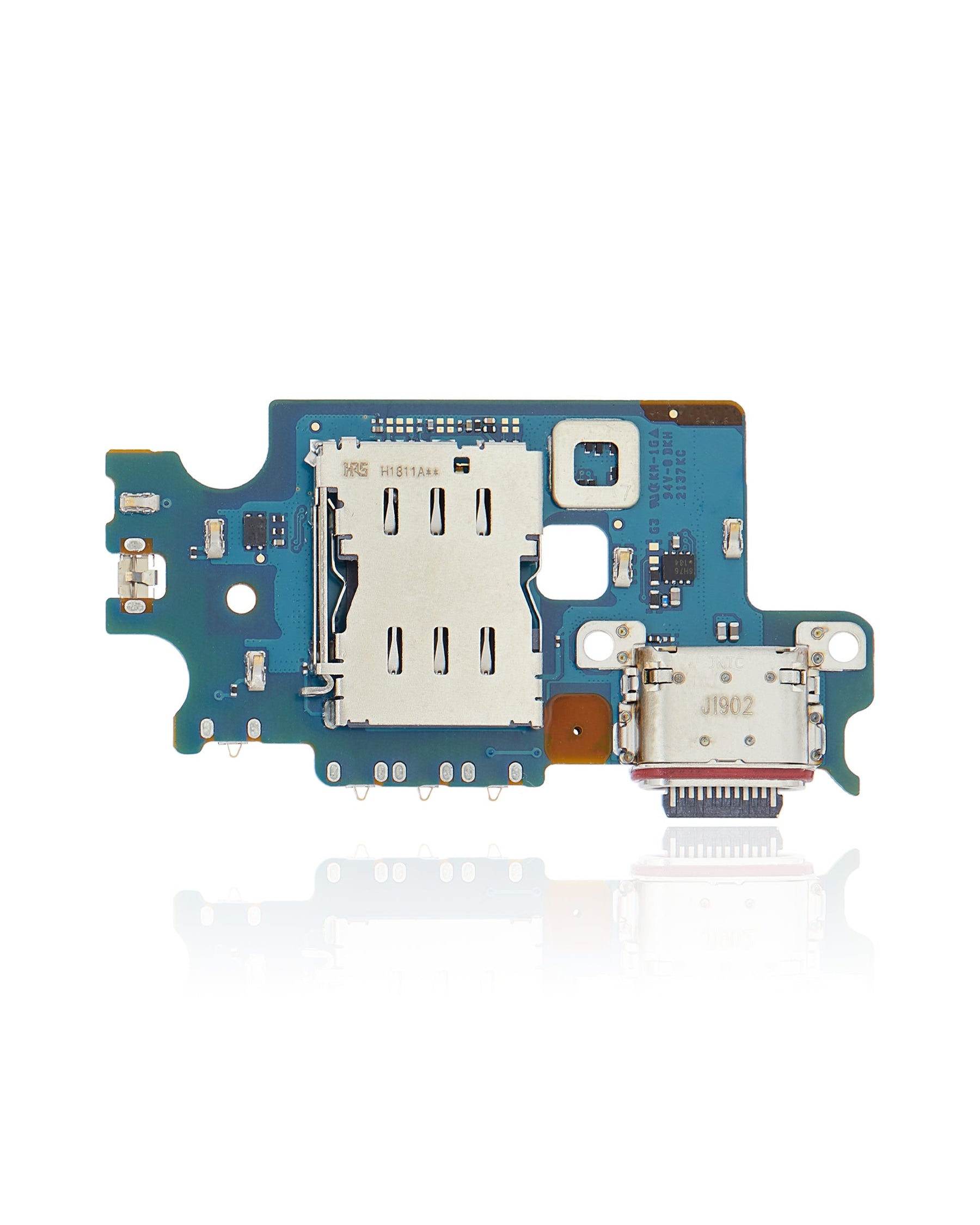 Charging Port Board With Sim Card Reader Compatible For Samsung Galaxy S22 Plus 5G Replacement by MacFactory.Store (S906B/N) (International Version)