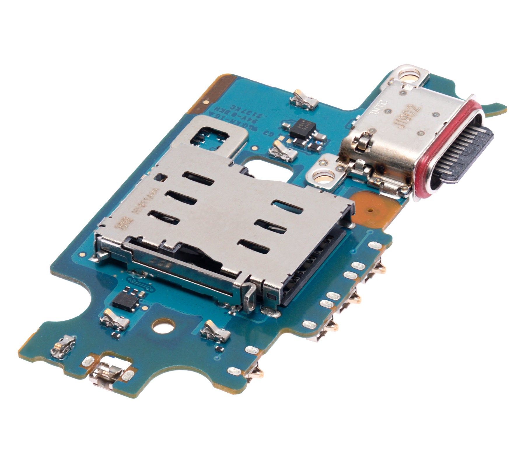 Charging Port Board With Sim Card Reader Compatible For Samsung Galaxy S22 Plus 5G Replacement by MacFactory.Store (S906B/N) (International Version)