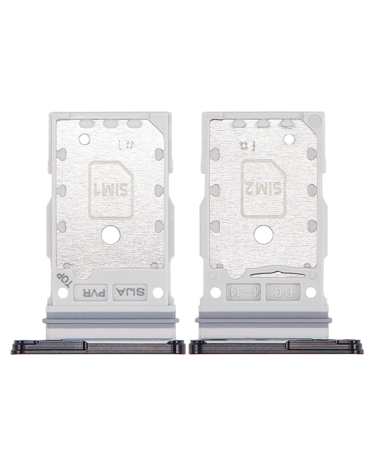 Dual Sim Card Tray Compatible For Samsung Galaxy S22 / S22 Plus Replacement (Phantom Black)