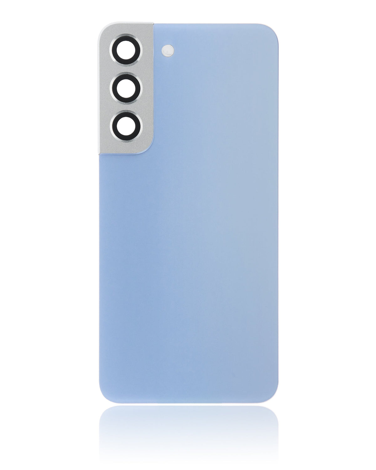 Back Cover Glass With Camera Lens Compatible For Samsung Galaxy S22 5G Replacement (No Logo) (Vemake) (Sky Blue)