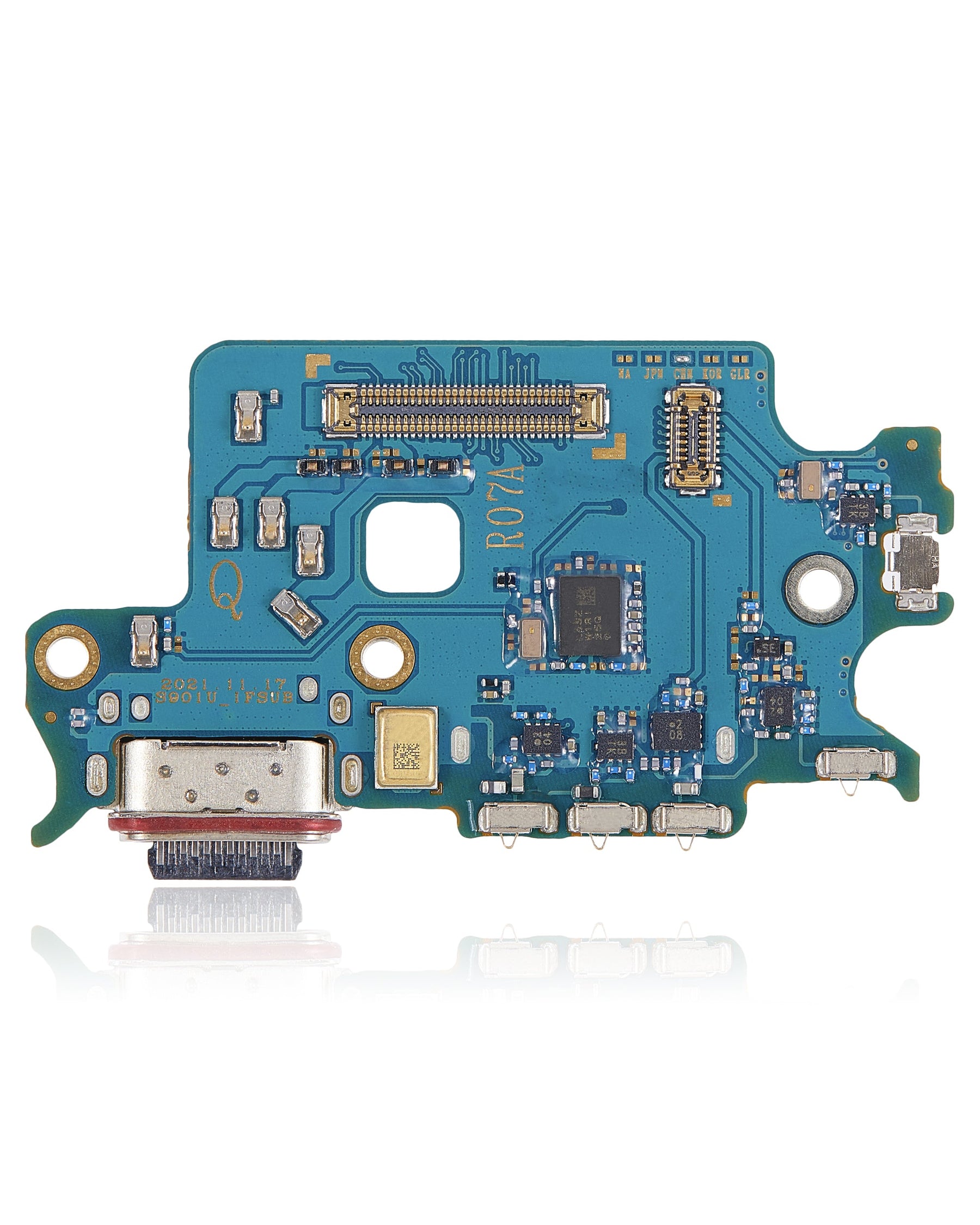 Charging Port Board With Sim Card Reader Compatible For Samsung Galaxy S22 5G Replacement (S9010) (Dual Sim Version)