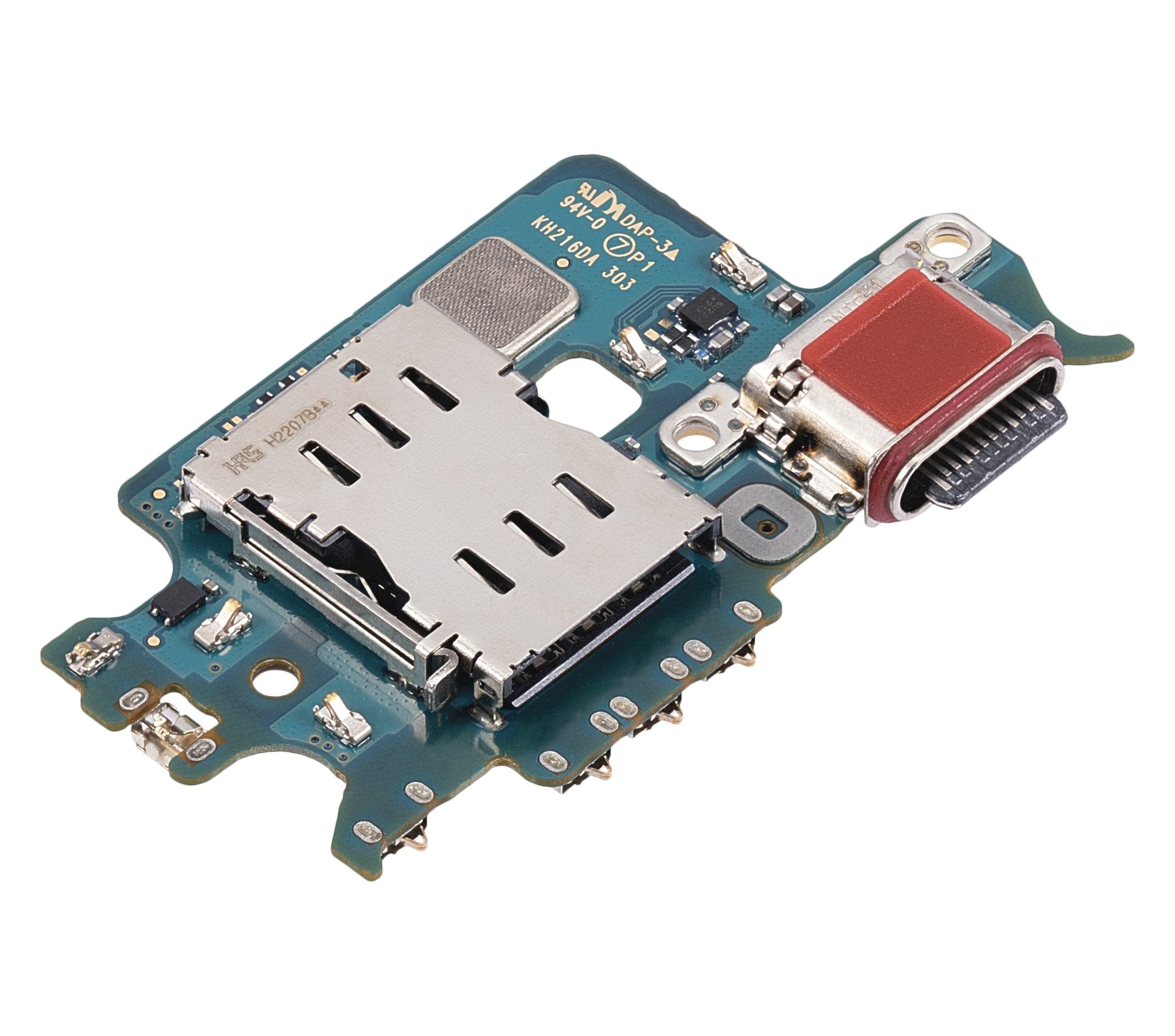 Charging Port Board With Sim Card Reader Compatible For Samsung Galaxy S22 5G Replacement (S9010) (Dual Sim Version)