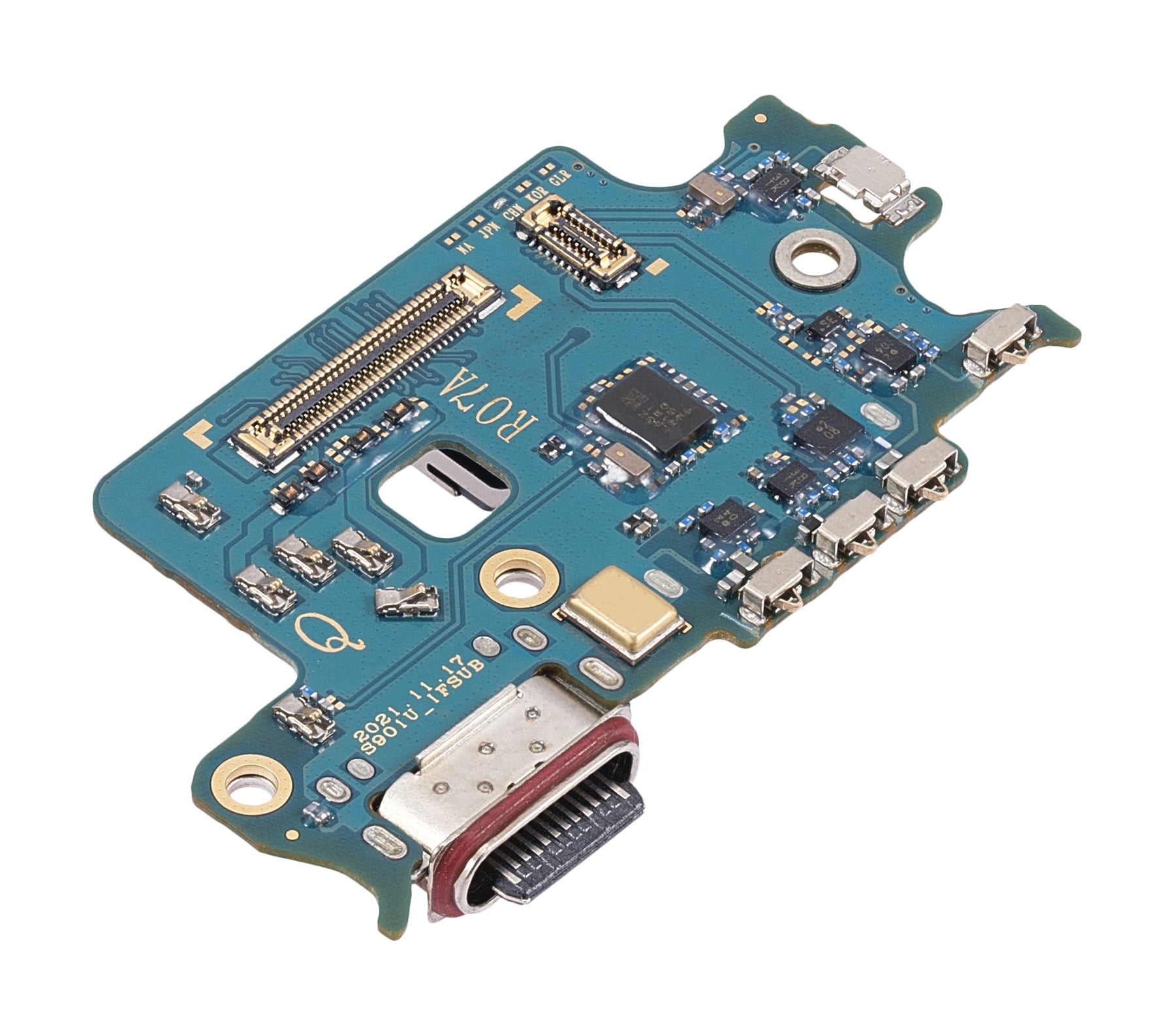 Charging Port Board With Sim Card Reader Compatible For Samsung Galaxy S22 5G Replacement (S9010) (Dual Sim Version)
