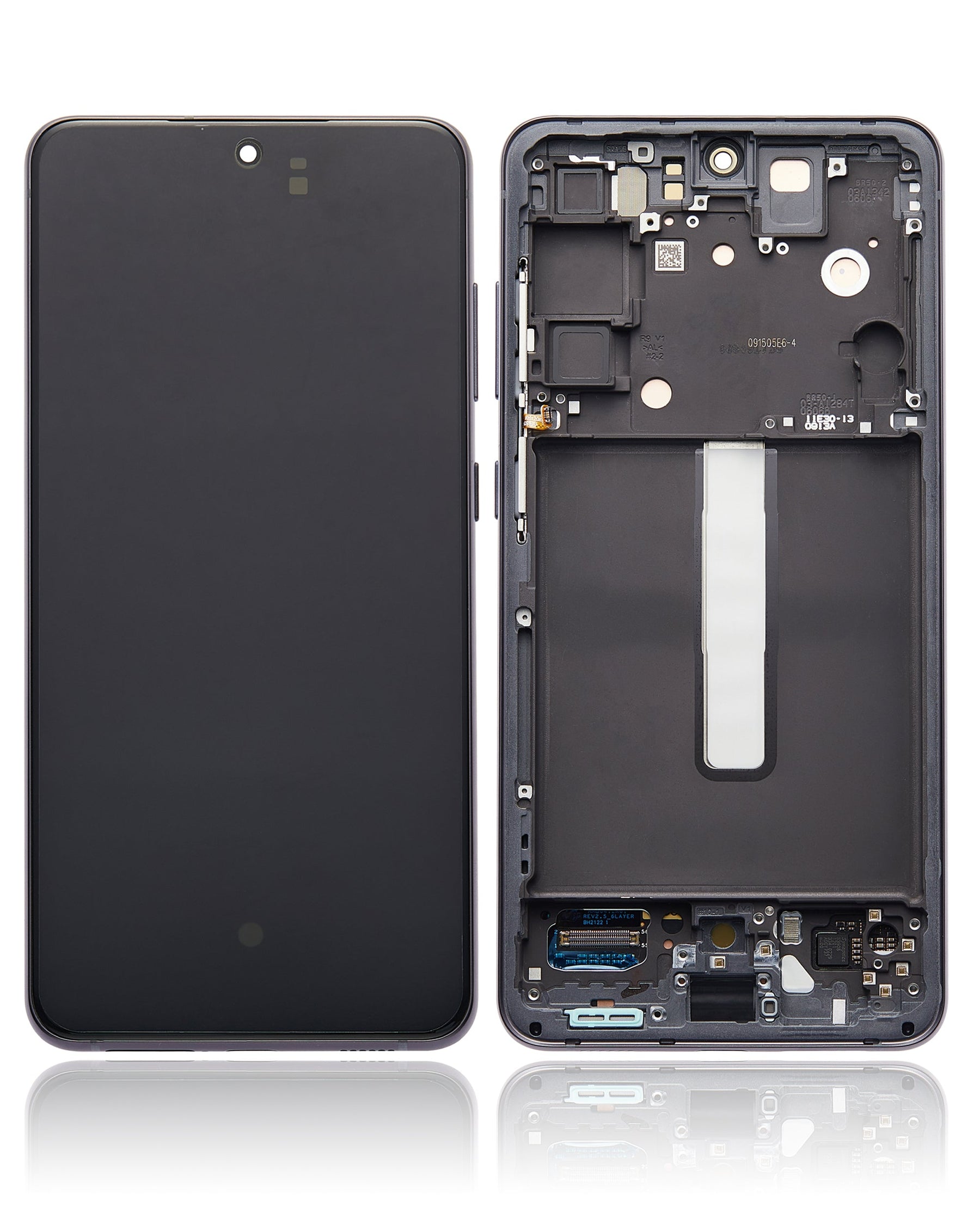 OLED Assembly With Frame Compatible For Samsung Galaxy S21 FE 5G Replacement (US & International Version) (Refurbished) (Graphite)