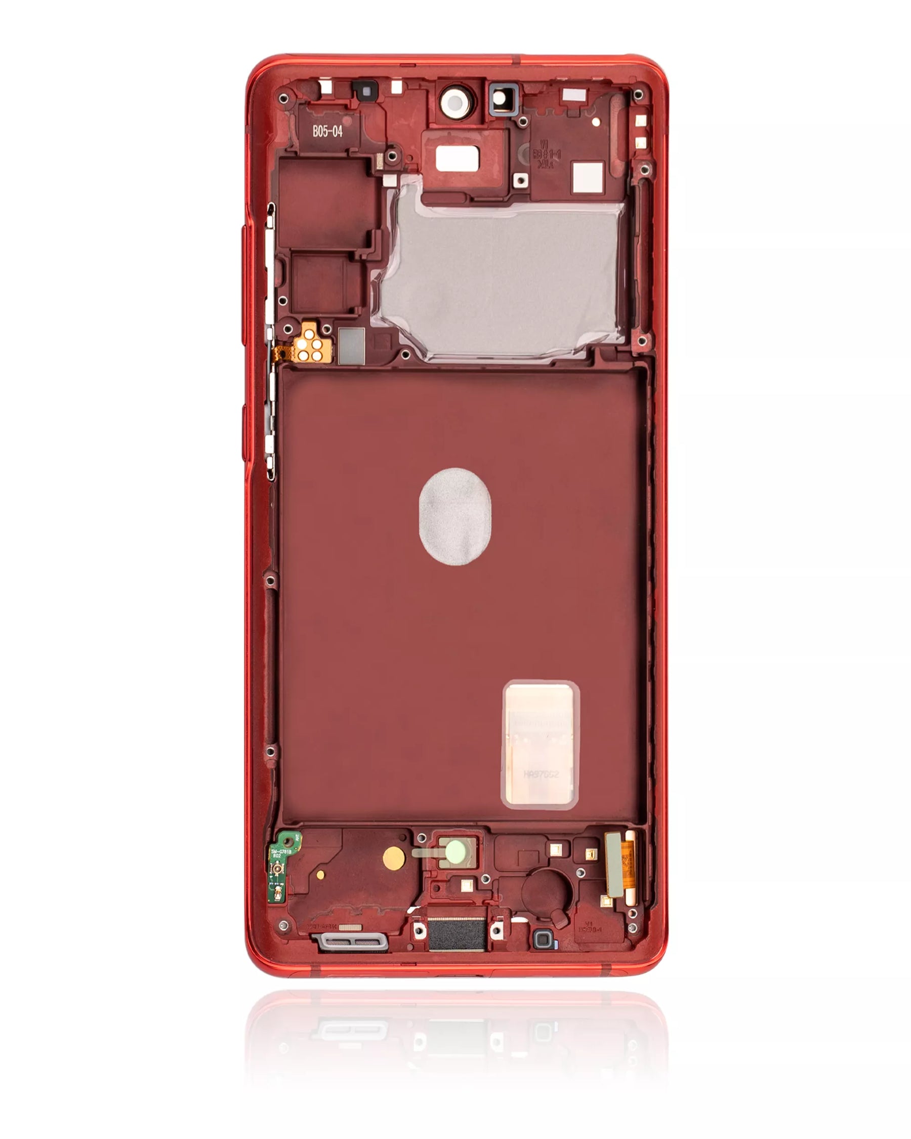 OLED Assembly With Frame Compatible For Samsung Galaxy S20 FE 4G / 5G Replacement (Service Pack) (Cloud Red)