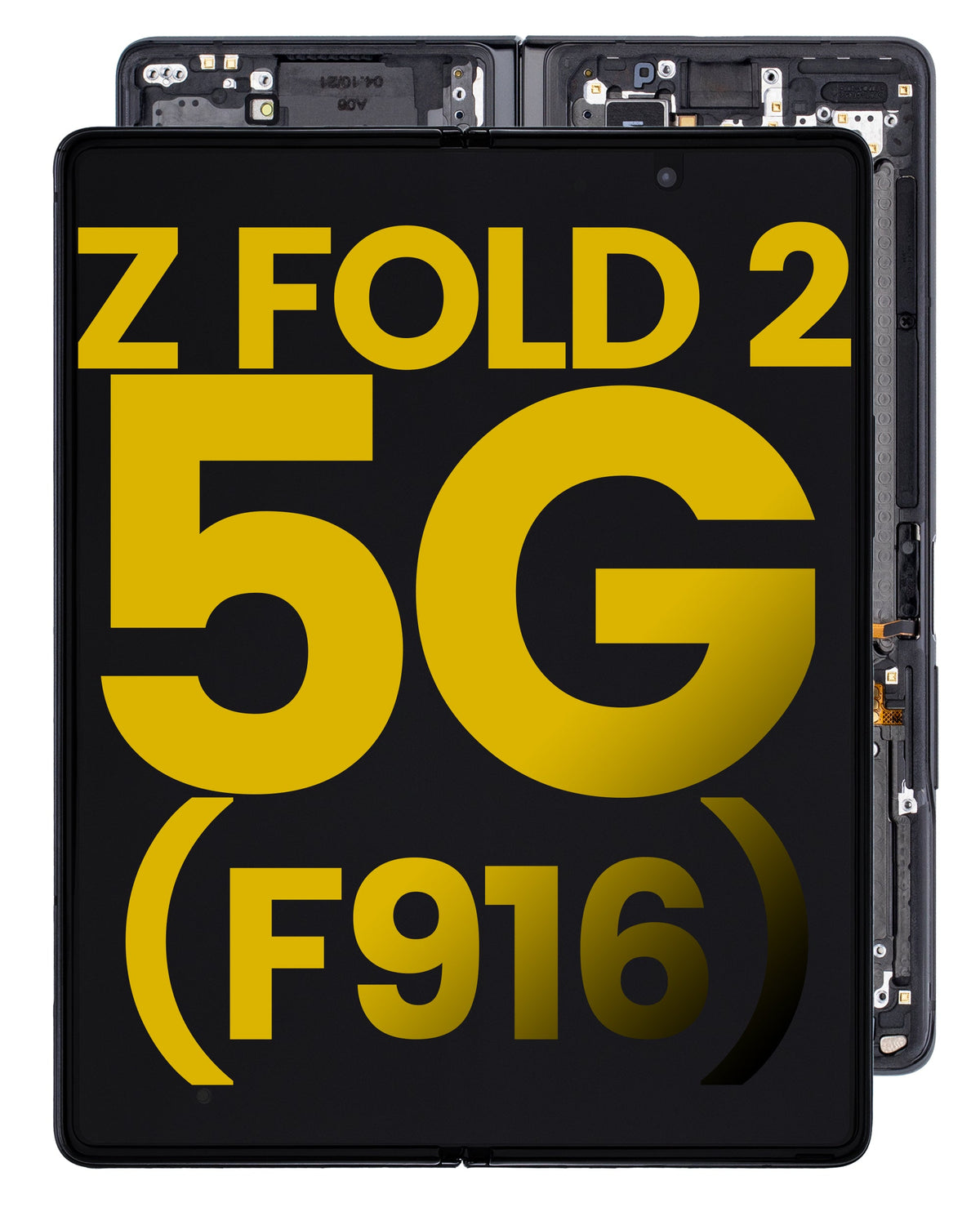 Replacement Inner OLED Assembly With Frame Compatible For Samsung Galaxy Z Fold 2 5G (Refurbished) (Mystic Black)