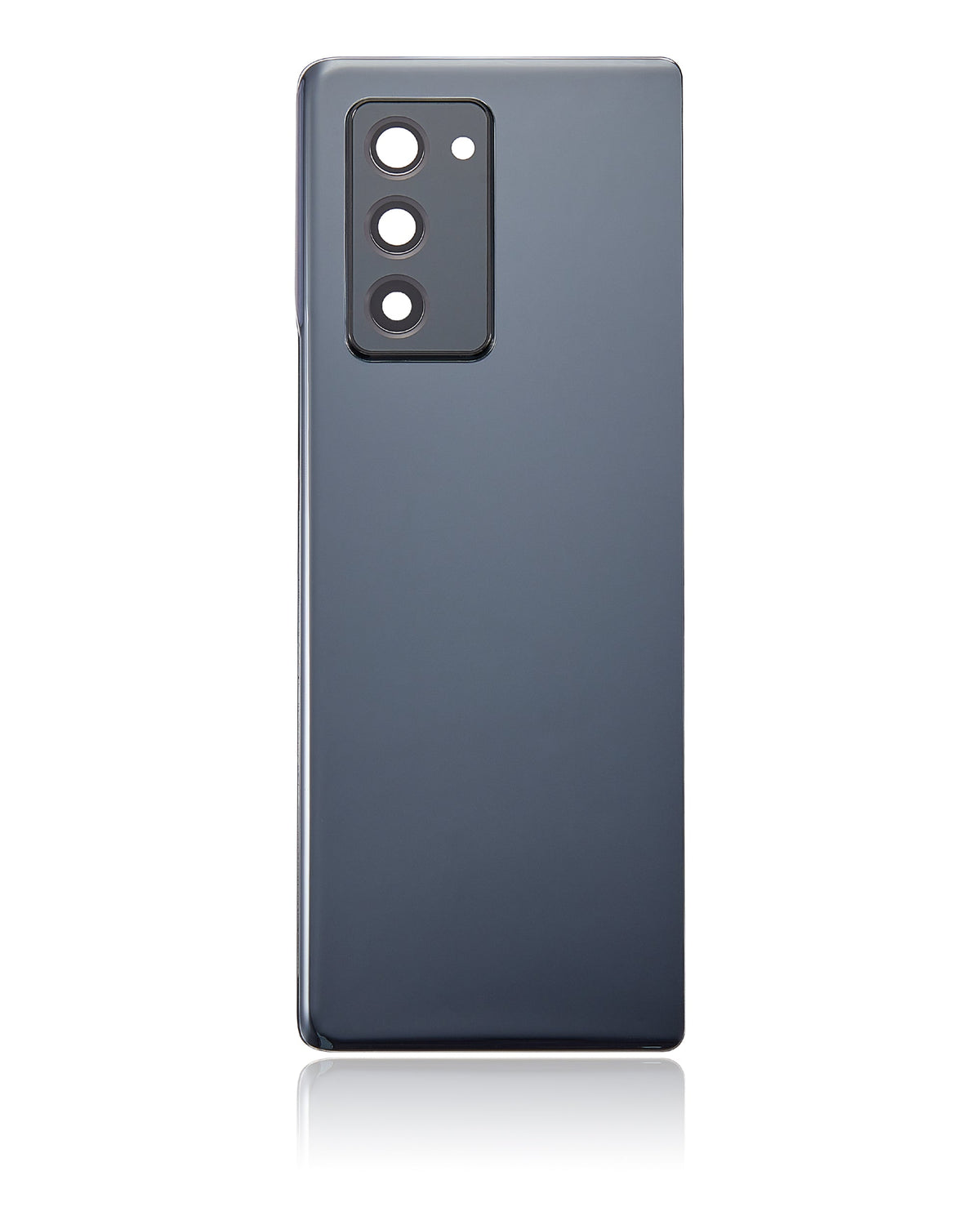 Replacement Back Cover Glass With Camera Lens Compatible For Samsung Galaxy Z Fold 2 5G (Vemake) (Mystic Black)