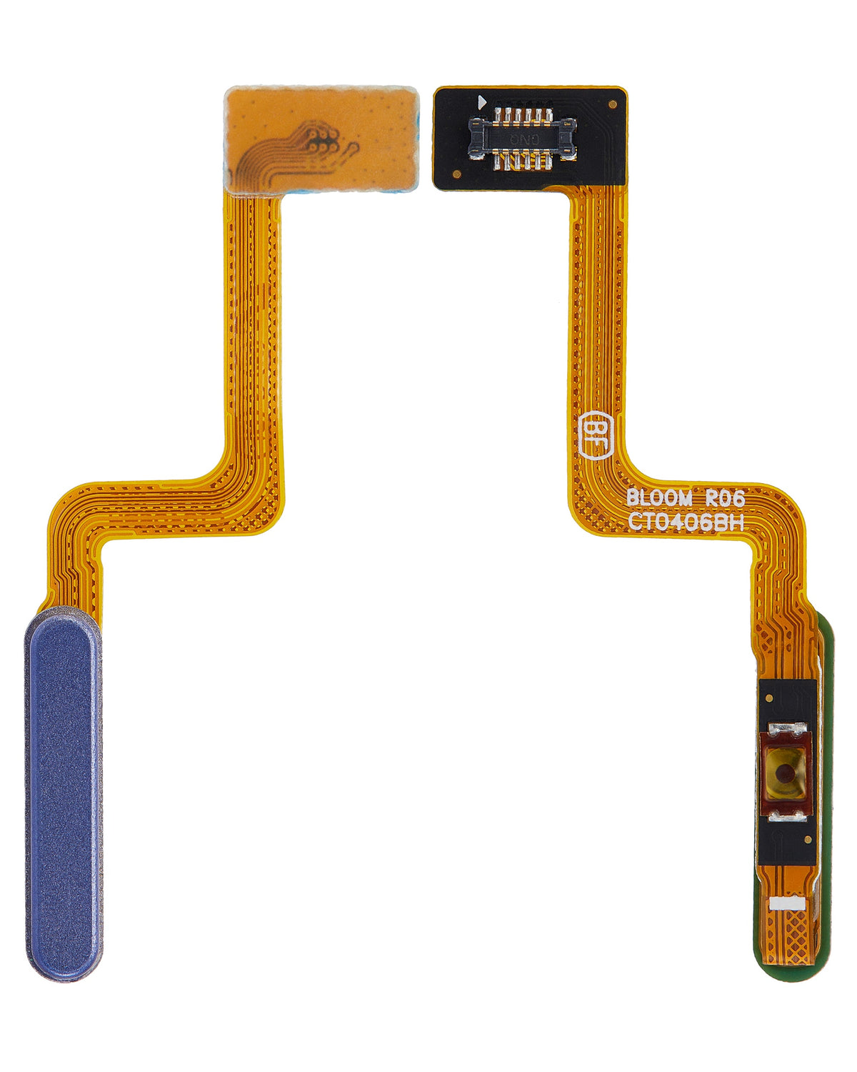 Fingerprint Reader With Flex Cable Compatible For Samsung Galaxy Z Flip Replacement (F700) (Mirror Purple)