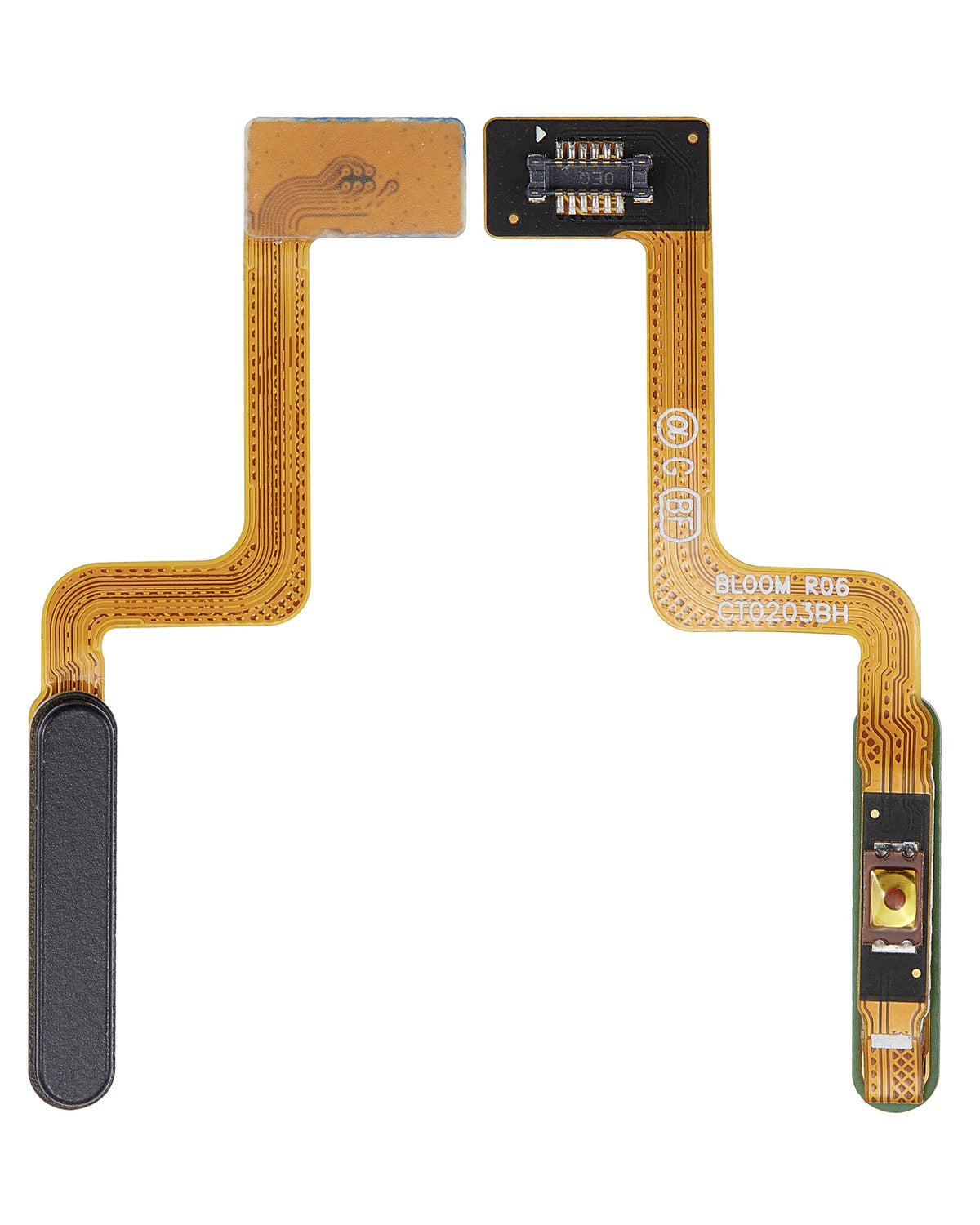 Fingerprint Reader With Flex Cable Compatible For Samsung Galaxy Z Flip Replacement (F700) (Mirror Black)