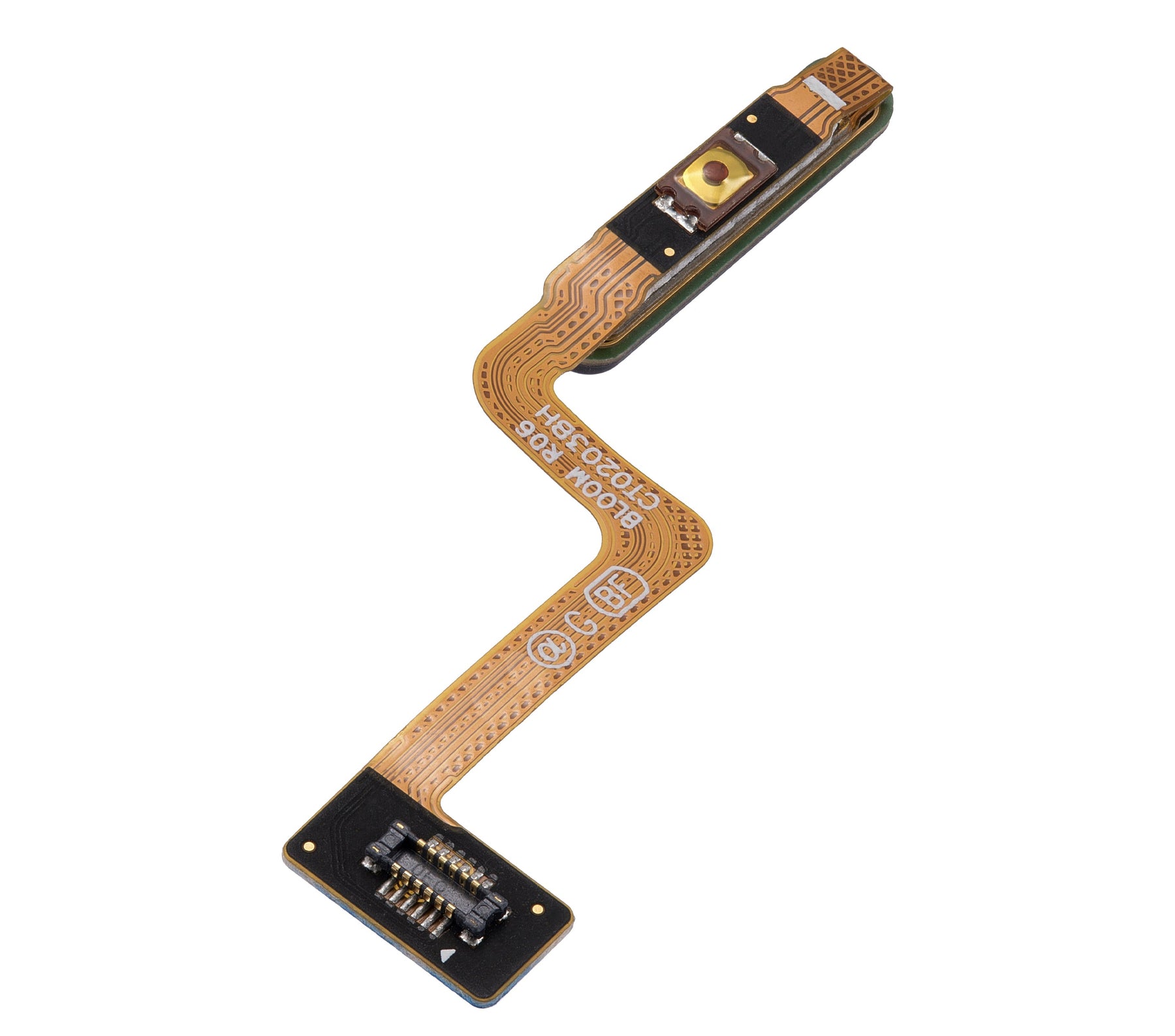 Fingerprint Reader With Flex Cable Compatible For Samsung Galaxy Z Flip Replacement (F700) (Mirror Black)