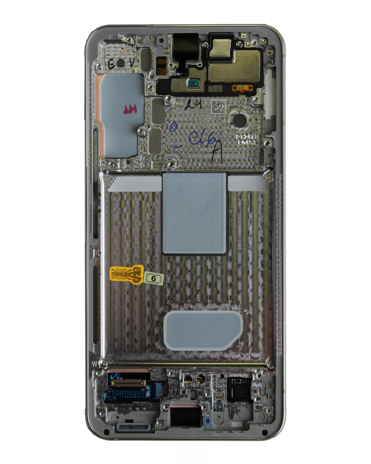 OLED Assembly With Frame Compatible For Samsung Galaxy S22 5G Replacement  (Service Pack) (White)