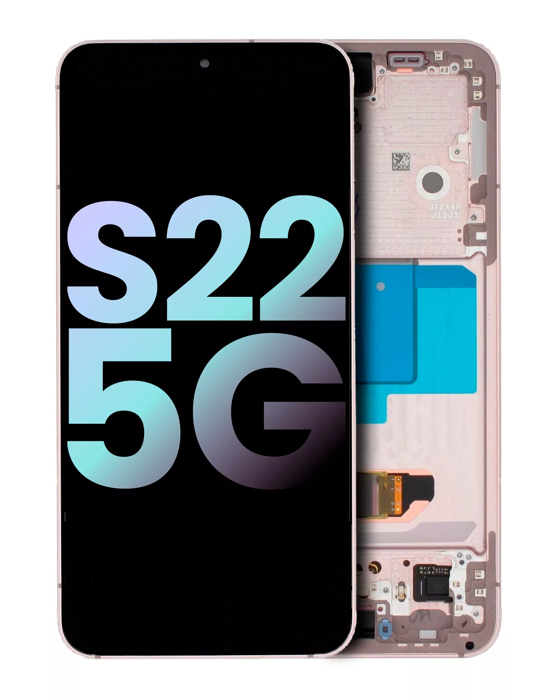 OLED Assembly With Frame Compatible For Samsung Galaxy S22 5G Replacement (Service Pack) (Pink Gold)