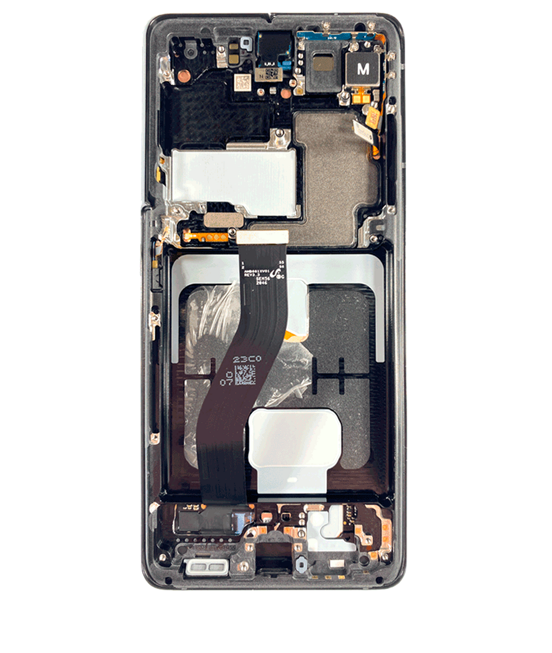 OLED Assembly With Frame Compatible For Samsung Galaxy S21 Ultra 5G Replacement (Blemish: Grade A) (Phantom Black)
