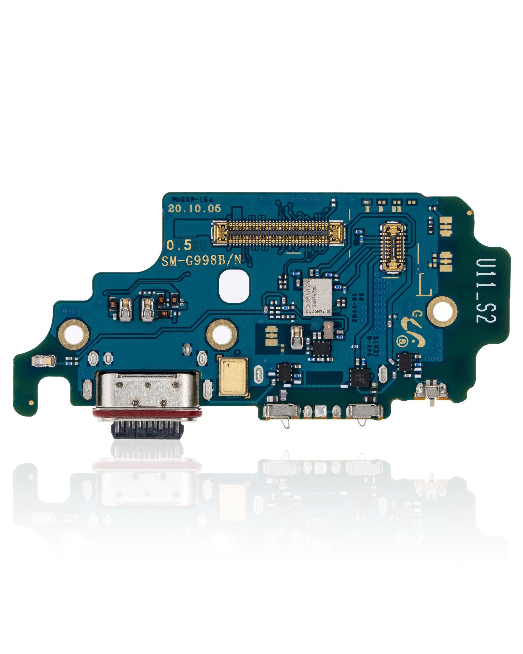 Charging Port Board With Sim Card Reader Compatible For Samsung Galaxy S21 Ultra 5G Replacement by Macfactory.Store (G998B) (International Version)