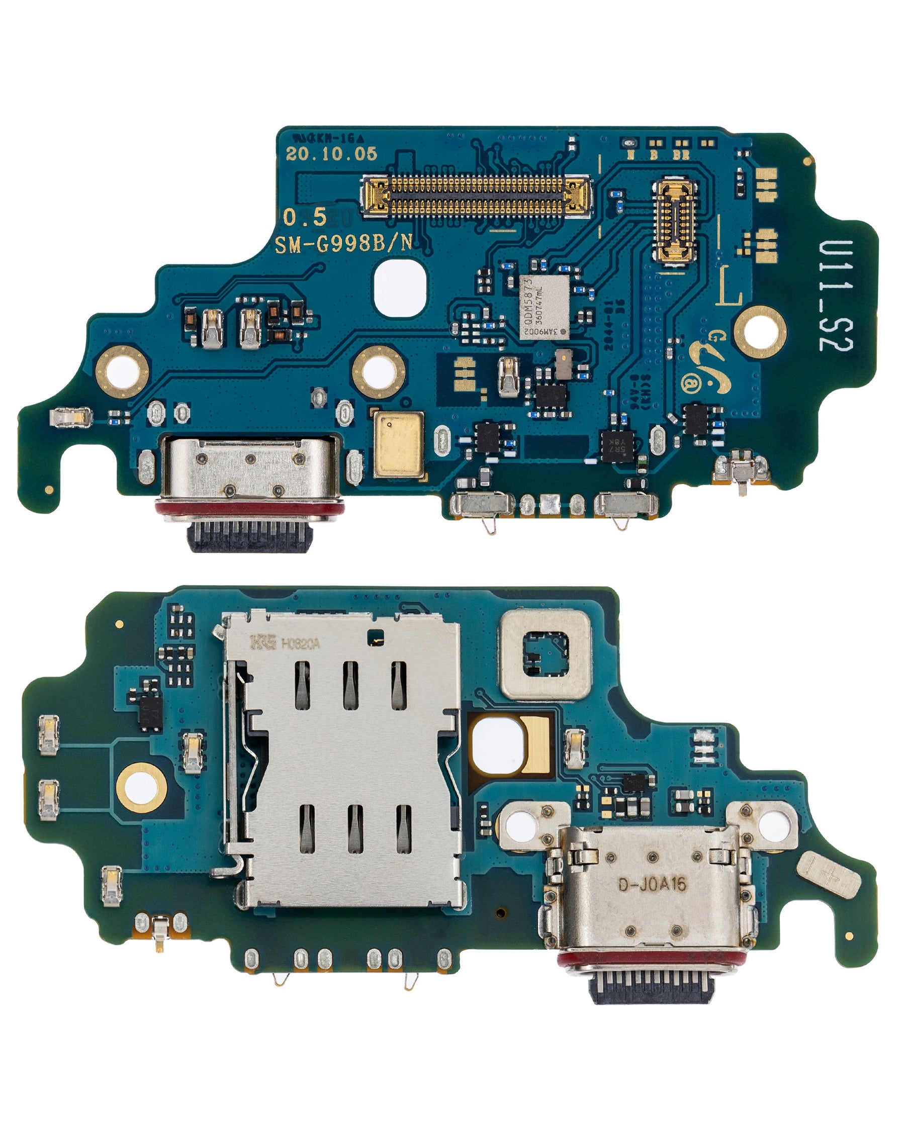 Charging Port Board With Sim Card Reader Compatible For Samsung Galaxy S21 Ultra 5G Replacement by Macfactory.Store (G998B) (International Version)
