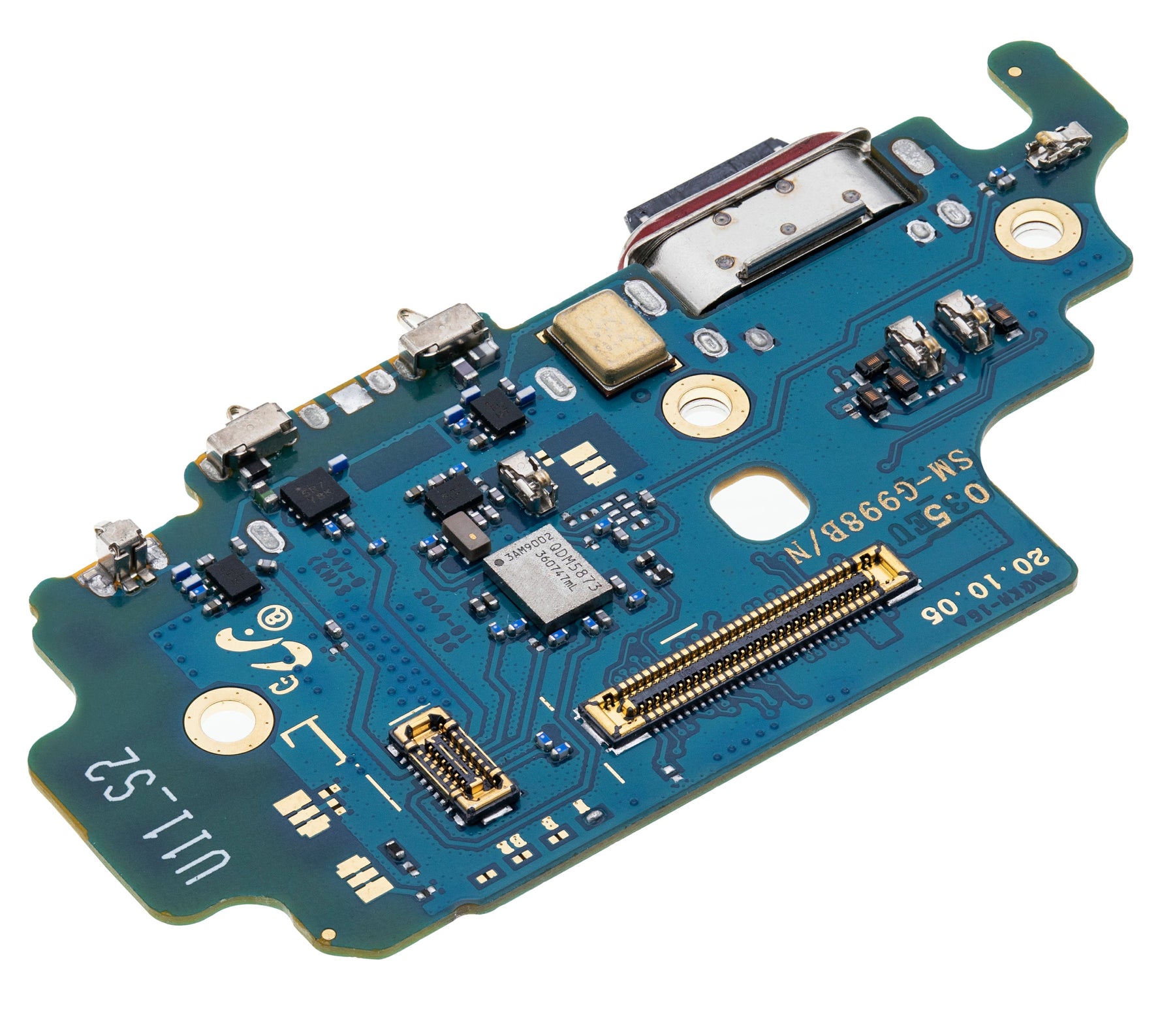Charging Port Board With Sim Card Reader Compatible For Samsung Galaxy S21 Ultra 5G Replacement by Macfactory.Store (G998B) (International Version)