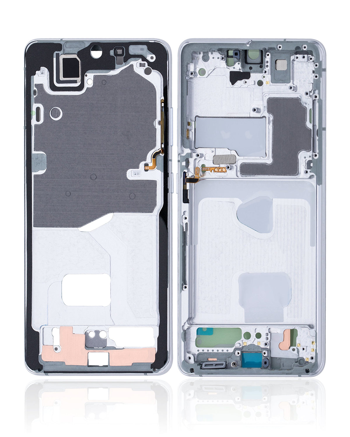 Mid-Frame Housing Compatible For Samsung Galaxy S21 Ultra Replacement (Phantom Silver)