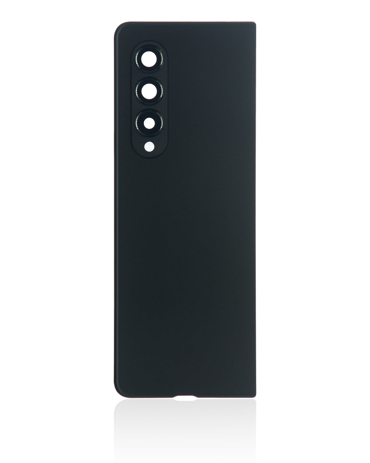 Back Cover Glass With Camera Lens Compatible For Samsung Galaxy Z Fold 3 5G Replacement (Premium) (Phantom Black)