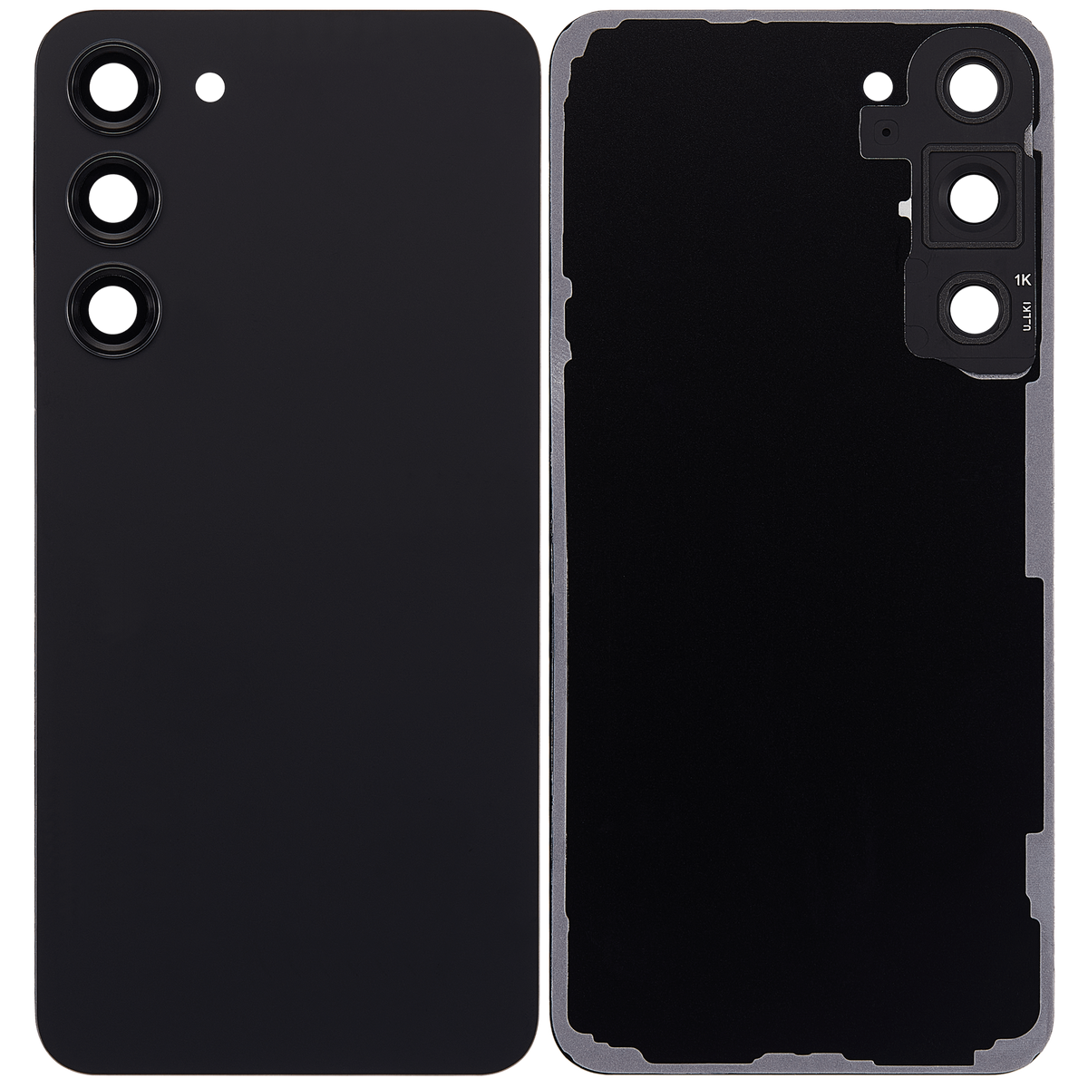 Back Cover Glass With Camera Lens Replacement Compatible For Samsung Galaxy S23 Plus 5G (No Logo) (Vemake) (Phantom Black)