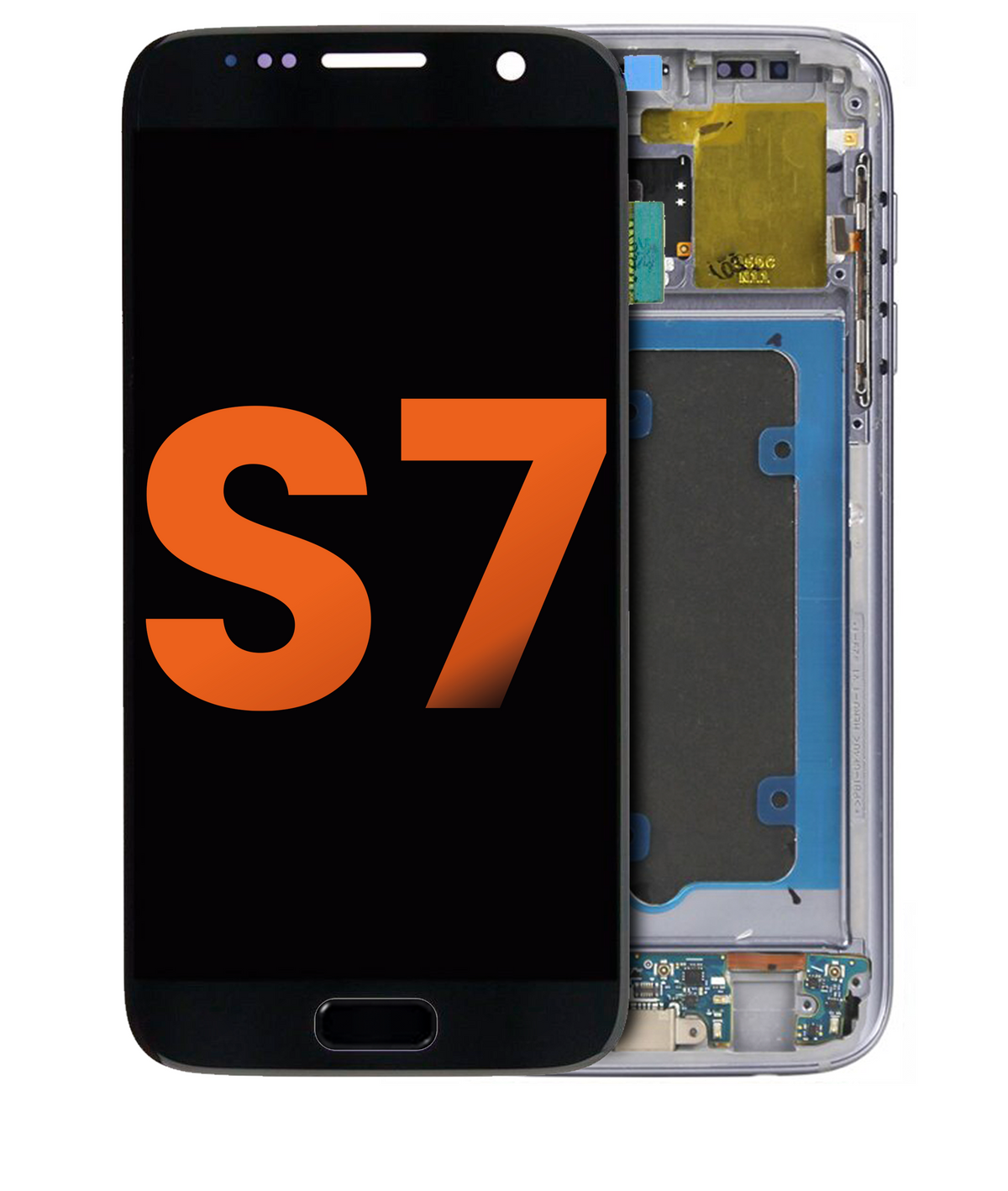 Replacement OLED Assembly With Frame Compatible For Samsung Galaxy S7 (Blemish: Grade D) (All US Models) (Black Onyx)