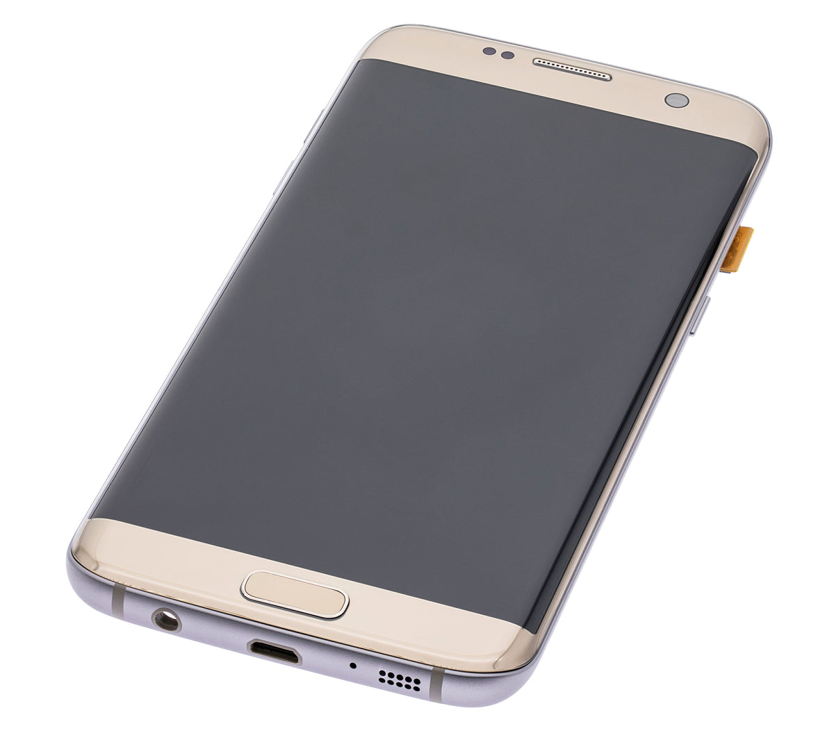 OLED Assembly With Frame Compatible For Samsung Galaxy S7 Edge Replacement (All US Models / G935A) (Vemake) (Gold Platinum)