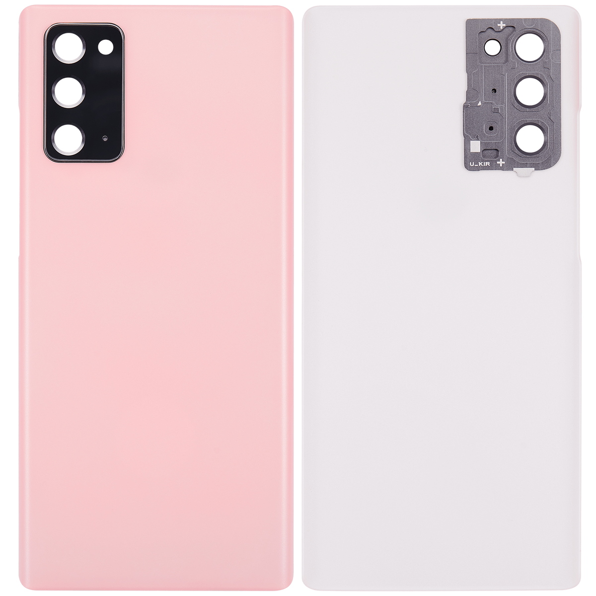 Back cover Glass With Camera Lens Compatible For Samsung Galaxy Note 20 5G Replacement (No Logo) (Vemake) (Aura Pink)