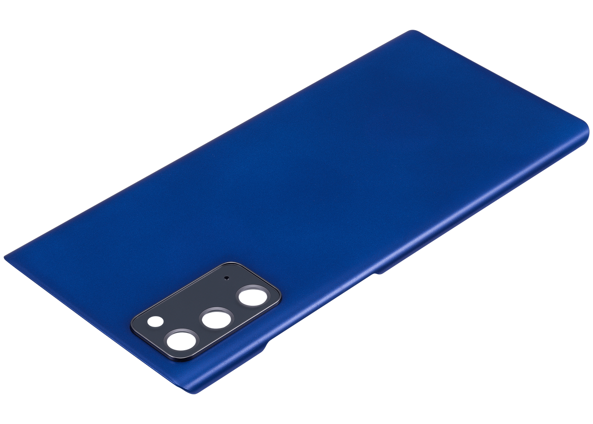 Back cover Glass With Camera Lens Compatible For Samsung Galaxy Note 20 5G Replacement (No Logo) (Vemake) (Mystic Blue)