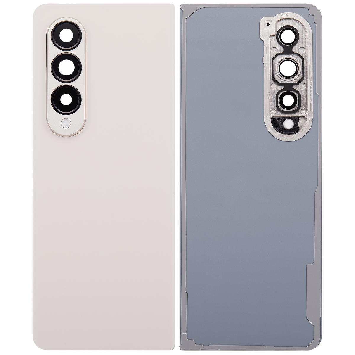 Back Cover Glass With Camera Lens Replacement Compatible For Samsung Galaxy Z Fold 4 (F936) (Beige)