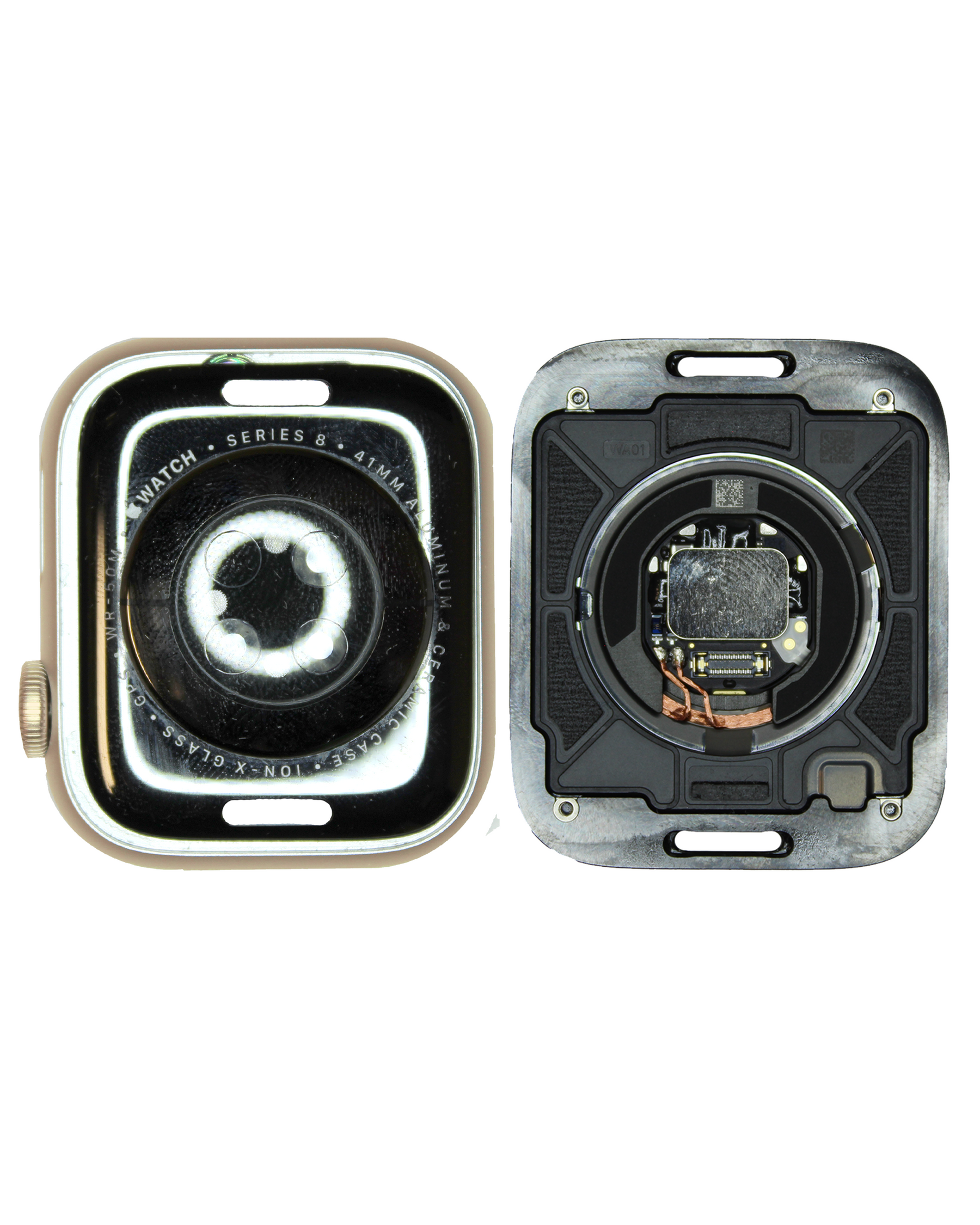 Housing Assembly Compatible For Watch Series 8 (41MM) (GPS Version) (Used OEM Pull: Grade A) (Aluminum/Starlight)