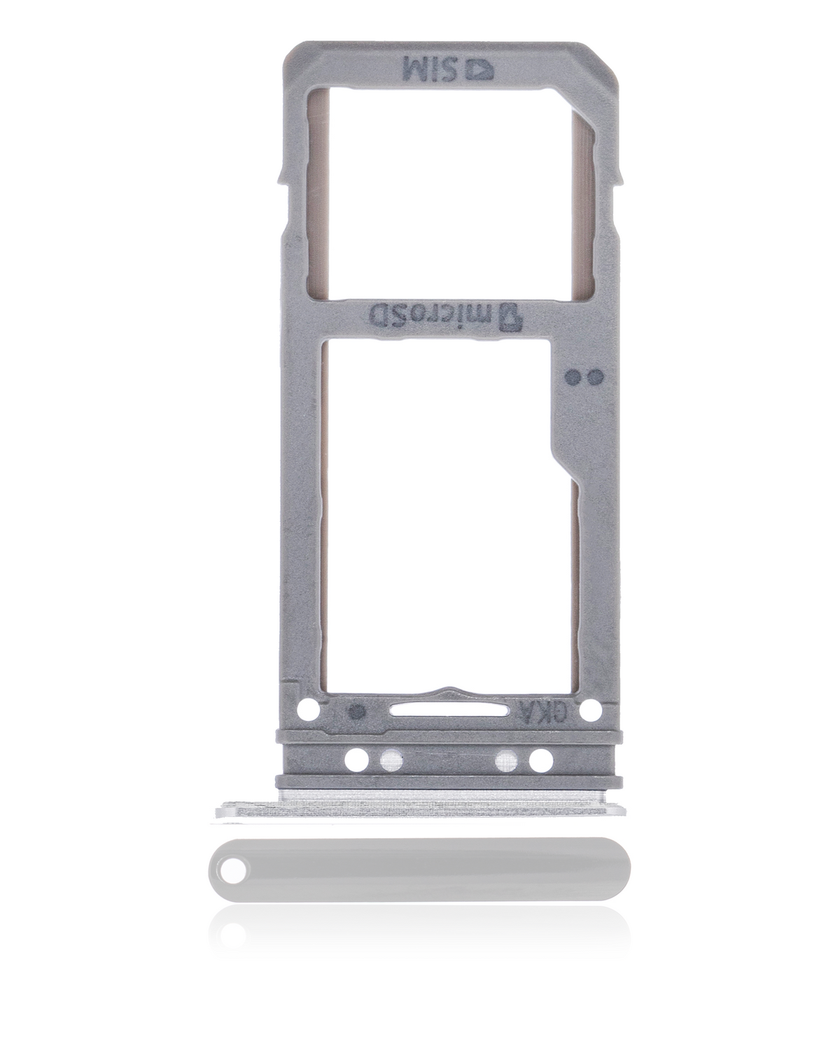 Replacement Single Sim Card Tray Compatible For Samsung Galaxy S8 / S8 Plus (Arctic Silver)