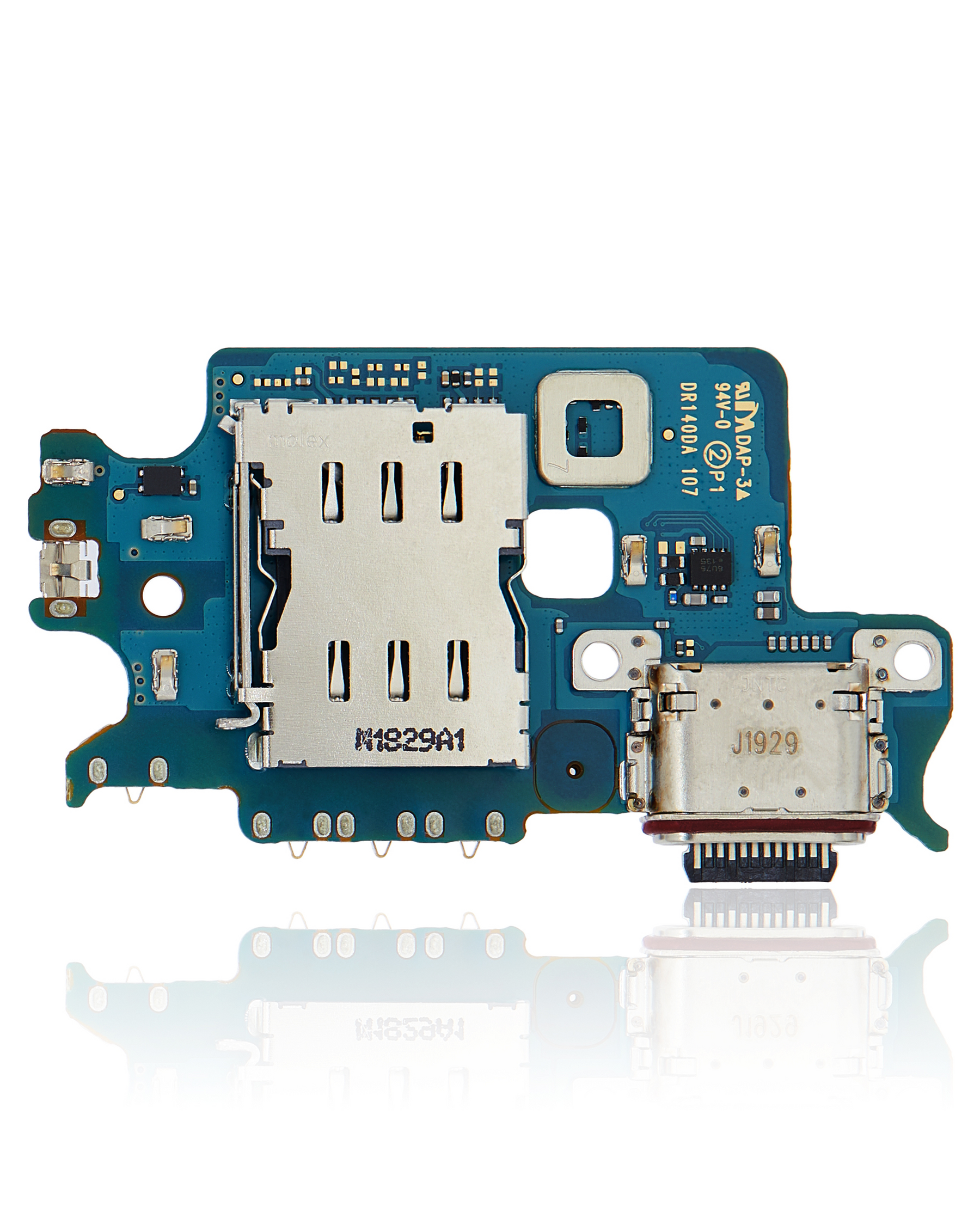 Charging Port Board With Sim Card Reader Compatible For Samsung Galaxy S22 5G Replacement (S901U) (US Version) (Service Pack)