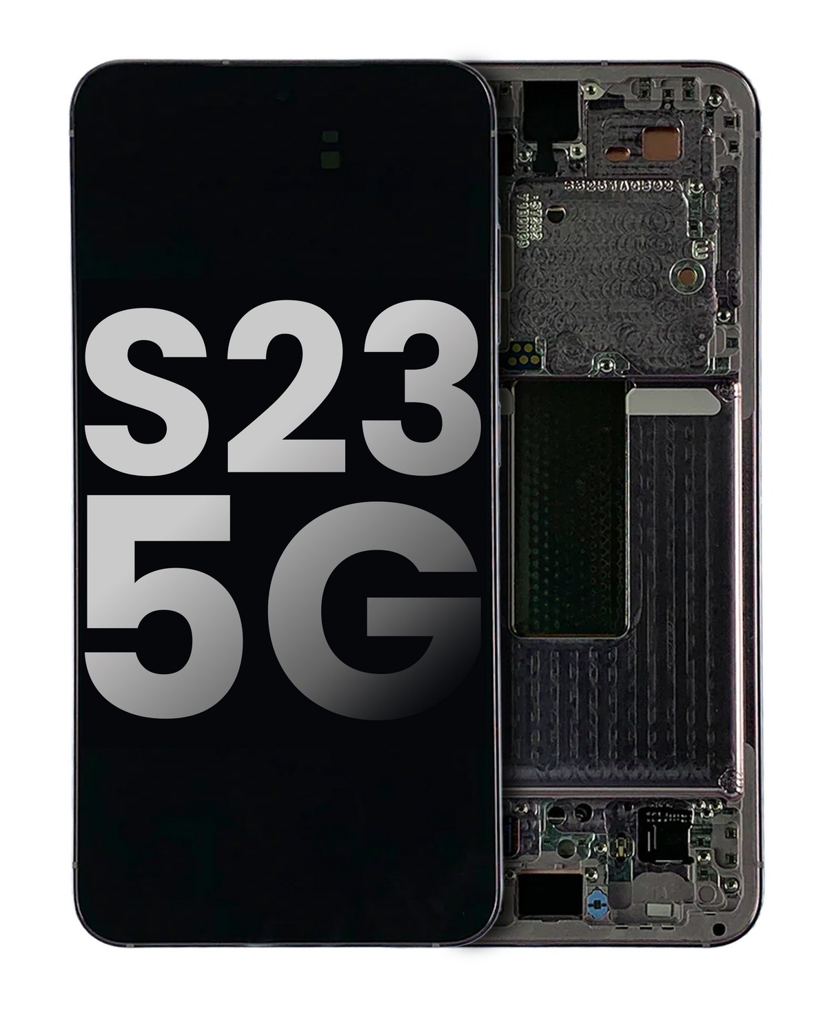 OLED Assembly With Frame Compatible For Samsung Galaxy S23 5G Replacement (US & International) (Used OEM Pull: Grade B/C) (Lavender)