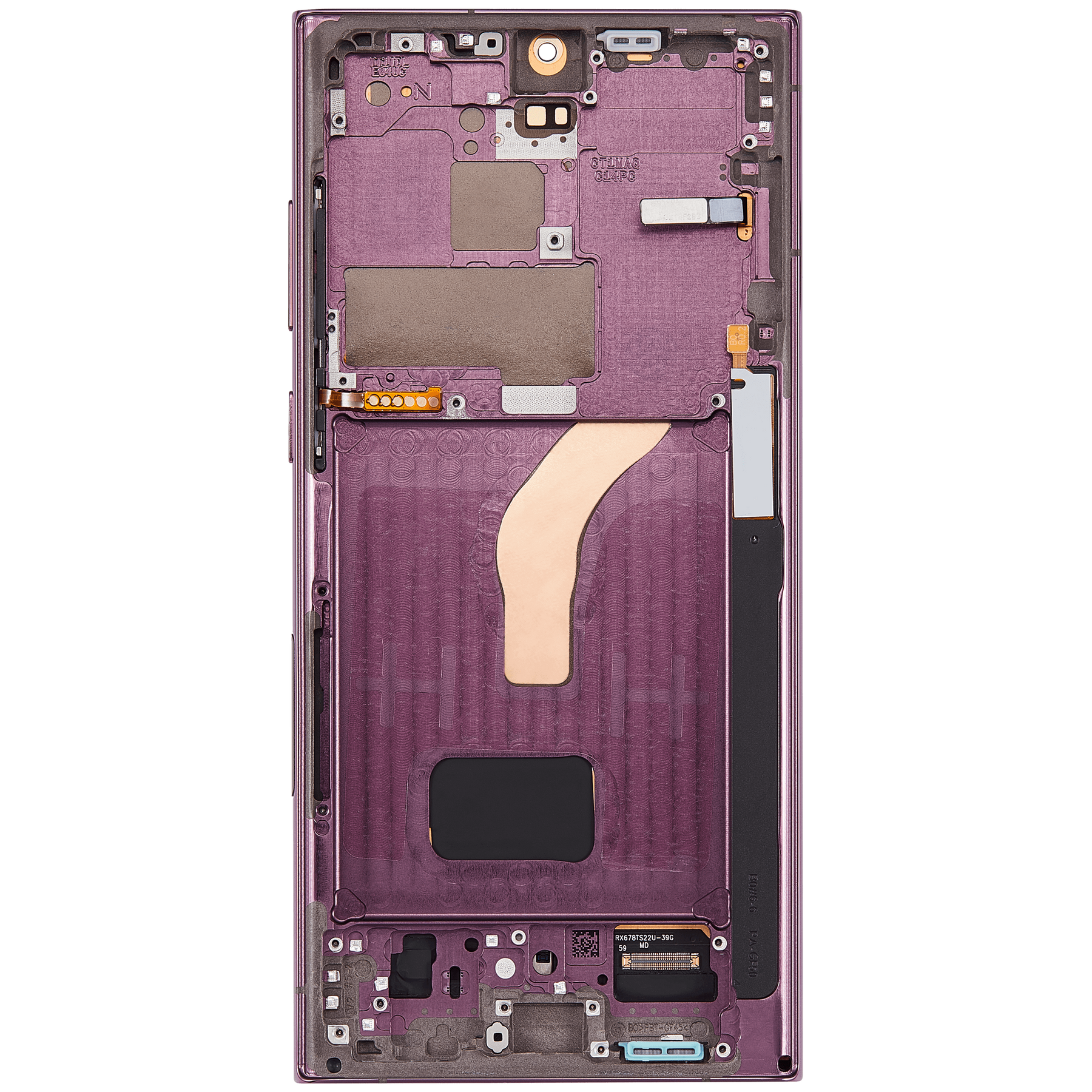 Replacement OLED Assembly With Frame Compatible For Samsung Galaxy S22 Ultra 5G (US & International Version) (Vemake) (Burgundy)