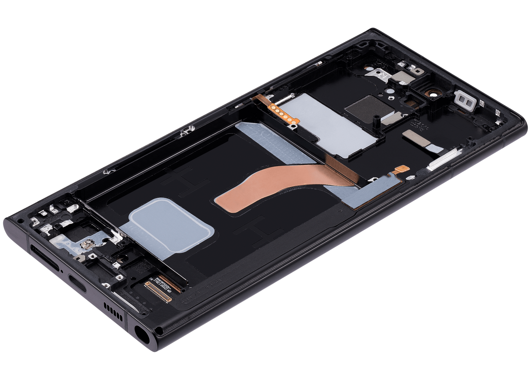 OLED Assembly With Frame Compatible For Samsung Galaxy S22 Ultra 5G Replacement by MacFactory.Store (Service Pack) (Graphite)
