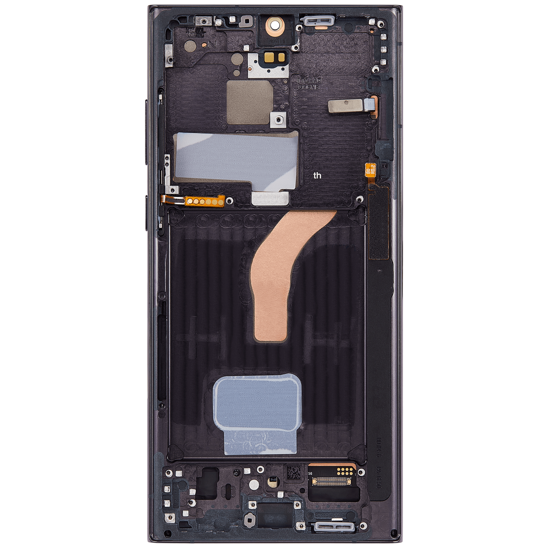 OLED Assembly With Frame Compatible For Samsung Galaxy S22 Ultra 5G Replacement by MacFactory.Store(US & International Version) (Refurbished) (Phantom Black)