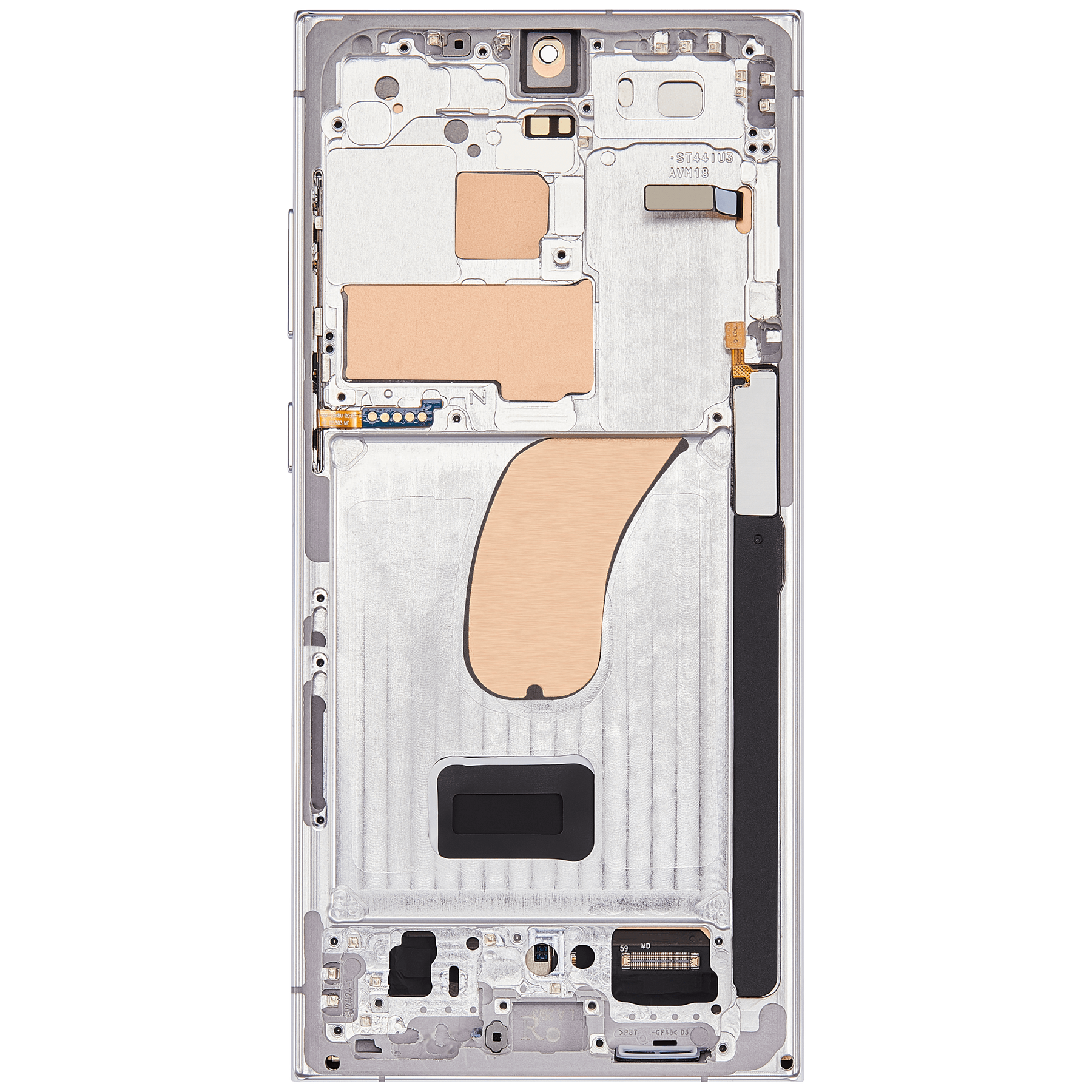 OLED Assembly With Frame Compatible For Samsung Galaxy S23 Ultra Replacement (US & International) (Vemake ) (Sky Blue)