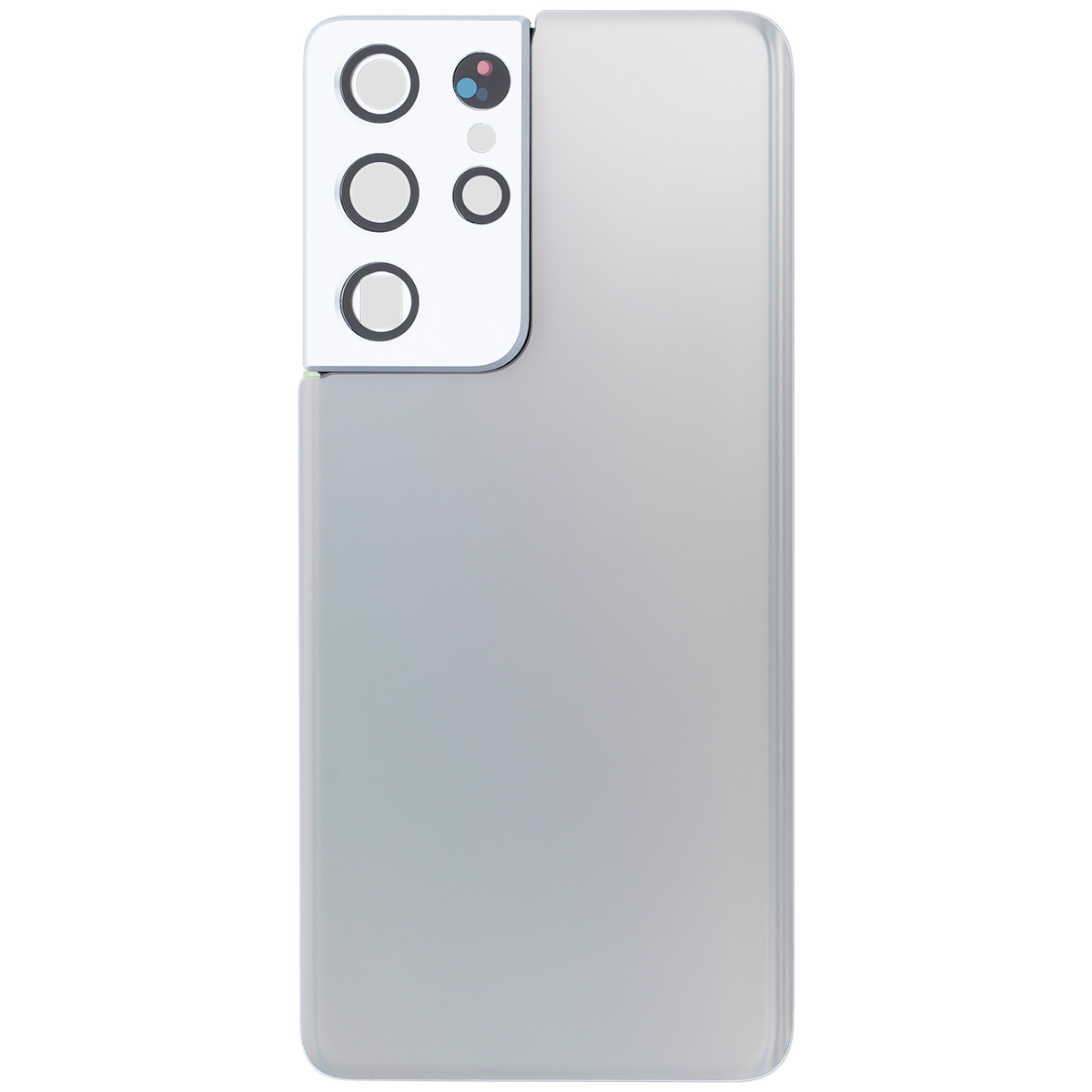 Back Cover Glass With Camera Lens Compatible For Samsung Galaxy S21 Ultra Replacement (Service Pack) (Phantom silver)