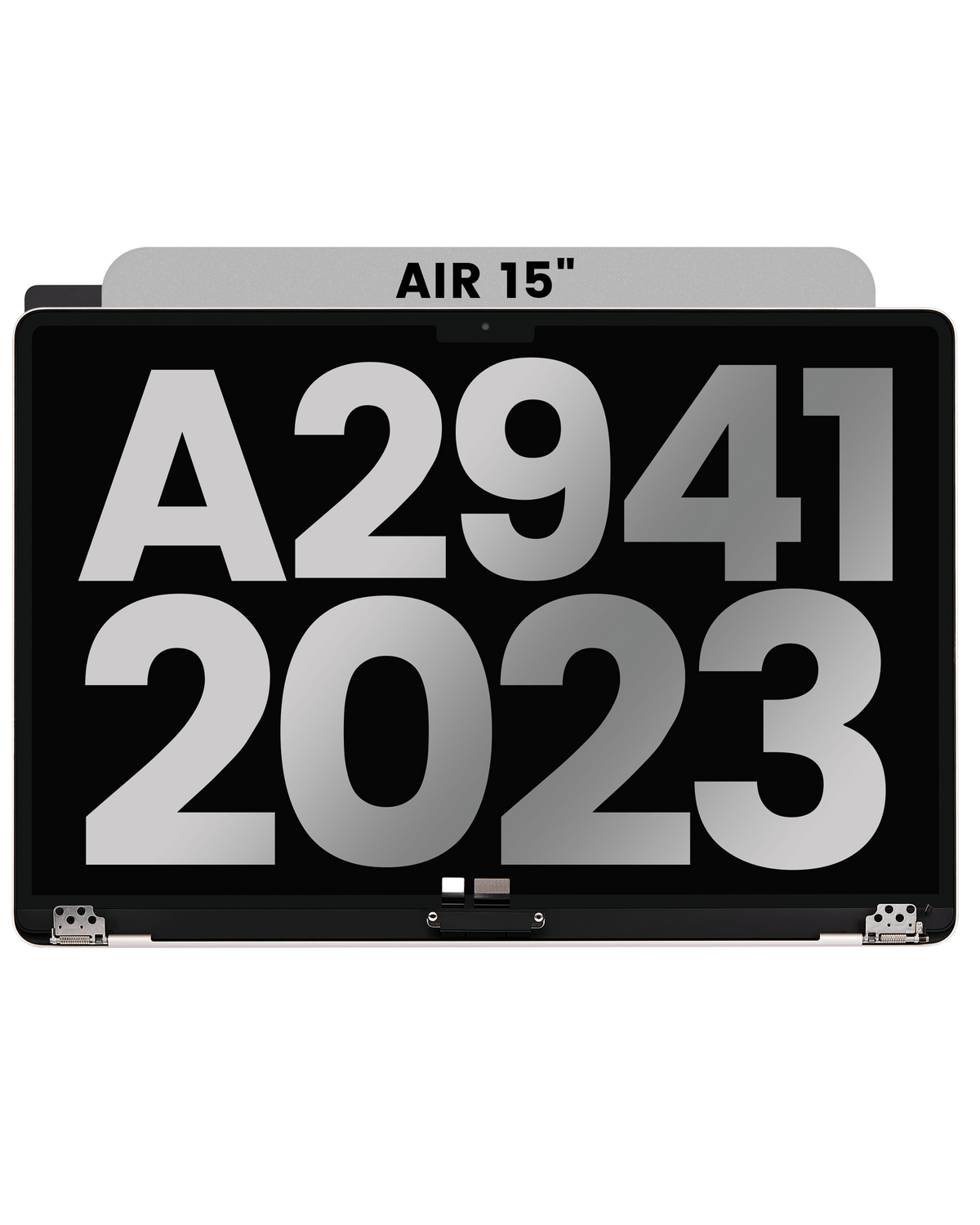 Complete LCD Display Assembly Compatible with MacBook Air 15" (A2941, Mid 2023) – OEM Pull: Grade B, Midnight