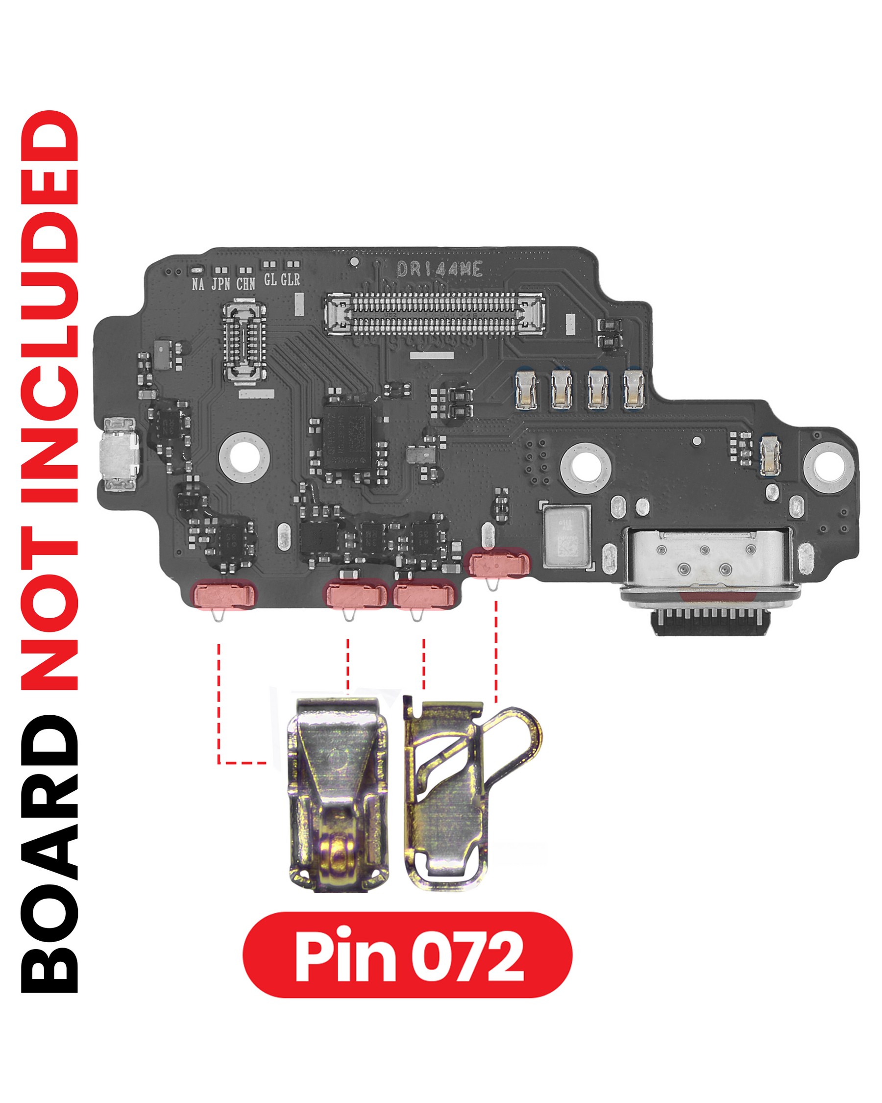 PCB Board Contact Pins (072) Compatible For All Samsung Models Replacement(Width: 1.6mm / Length: 2.2mm)