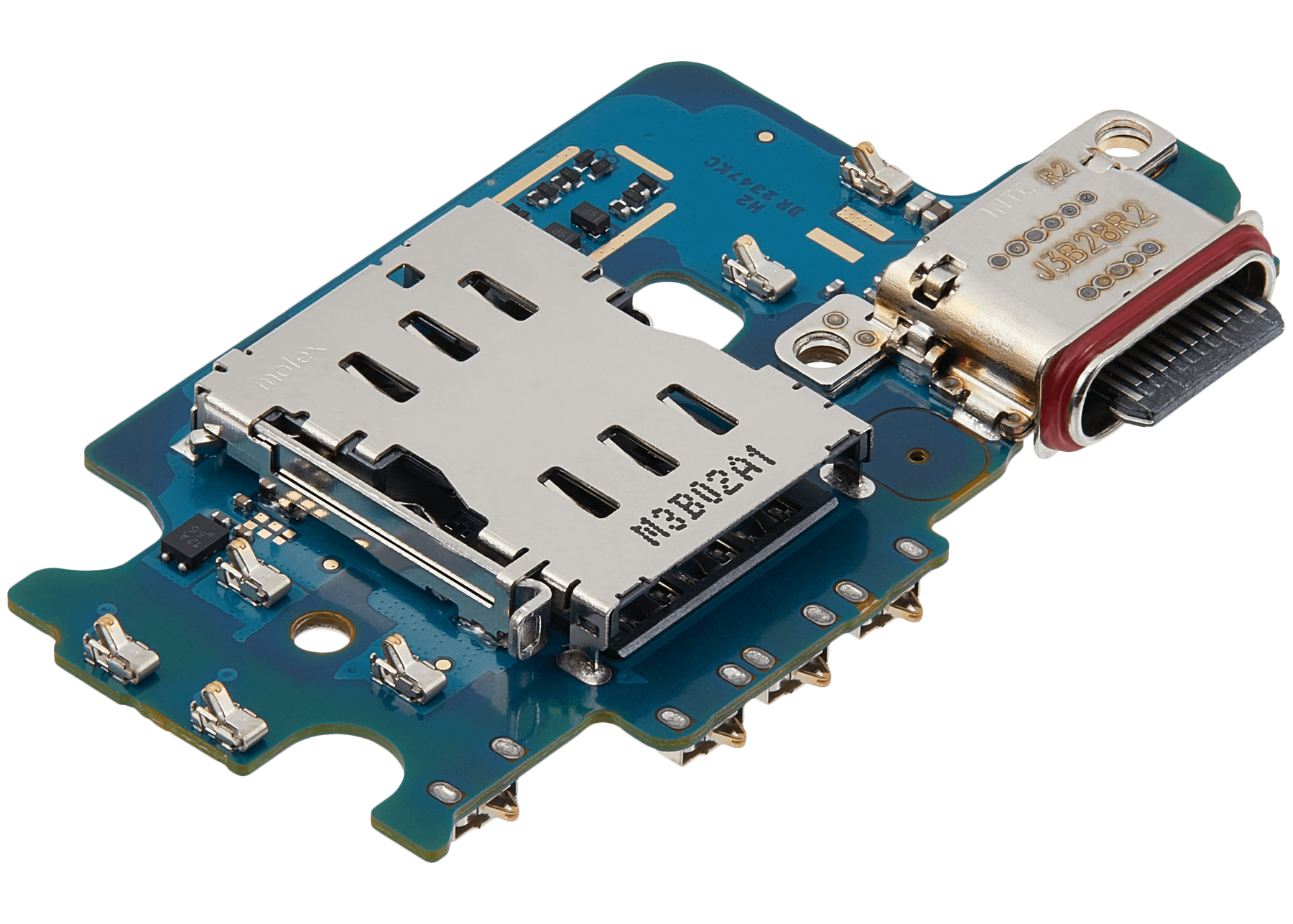 Charging Port Board With Sim Card Reader Compatible For Samsung Galaxy S24 5G Replacement(S921U) (North American Version)