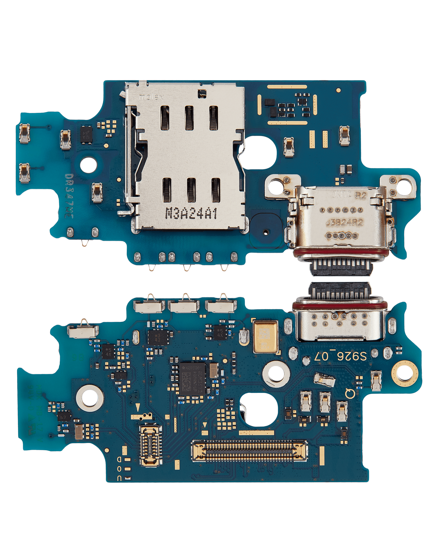 Charging Port Board Replacement With Sim Card Reader Compatible For Samsung Galaxy S24 Plus 5G (S926U) (North American Version)
