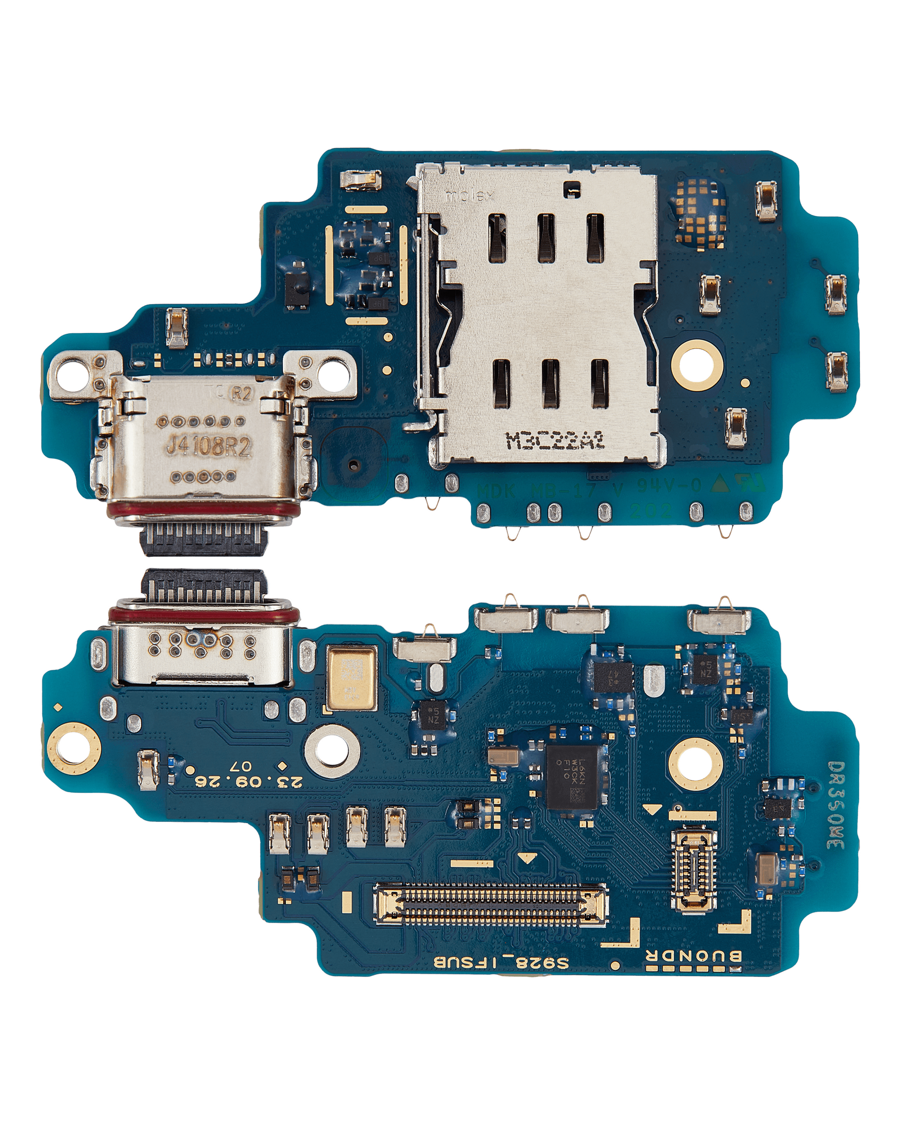 Charging Port Board With Sim Card Reader Compatible For Samsung Galaxy S24 Ultra 5G Replacement (S928B) (International Version)