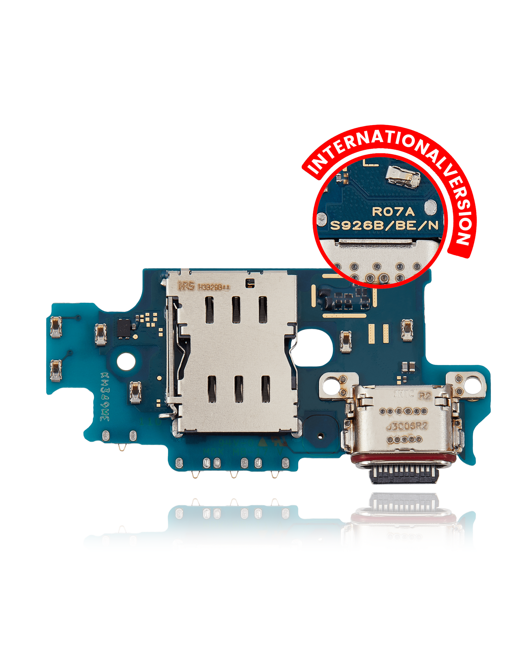Replacement Charging Port Board With Sim Card Reader Compatible For Samsung Galaxy S24 Plus 5G (S926B) (International Version)