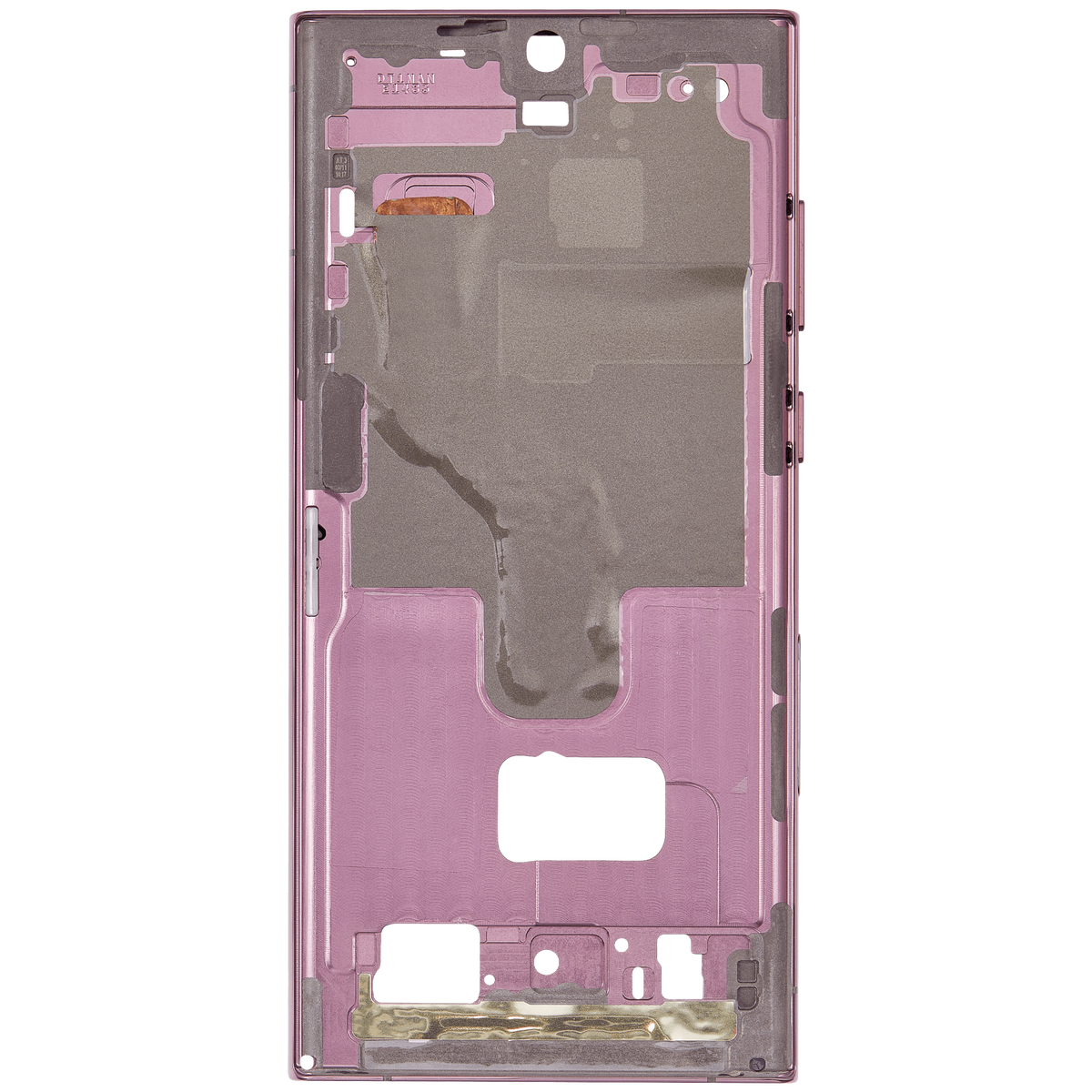 Mid-Frame Housing Compatible For Samsung Galaxy S22 Ultra 5G Replacement (US & International Version) (Burgundy)