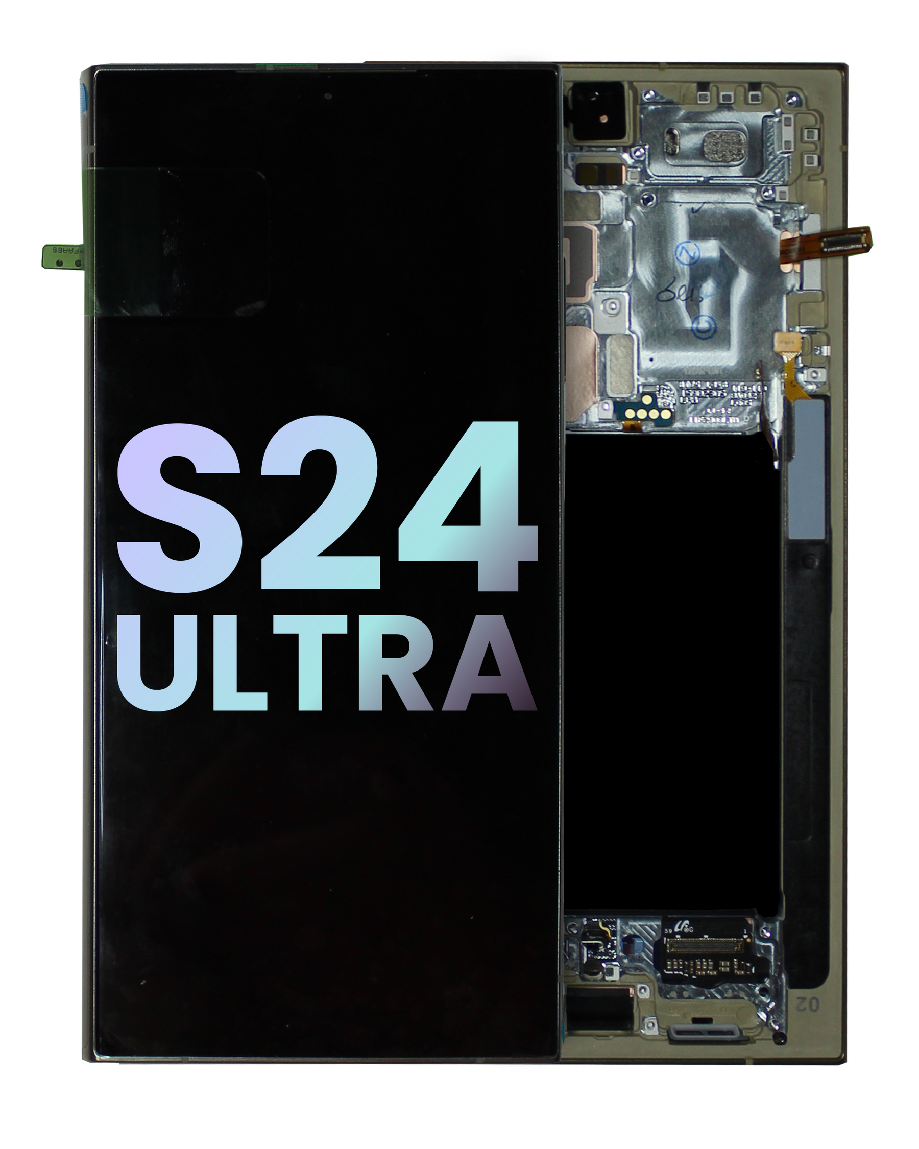 Replacement OLED Assembly With Frame Compatible For Samsung Galaxy S24 Ultra by MacFactory (Service Pack) (Titanium Yellow)