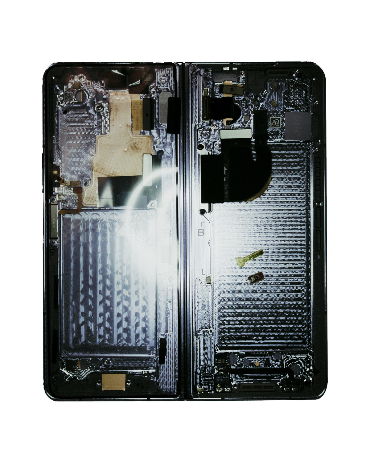 Replacement Inner OLED Assembly With Frame Compatible For Samsung Galaxy Z Fold 5 5G (US & International) (Service Pack) (Phantom Black)